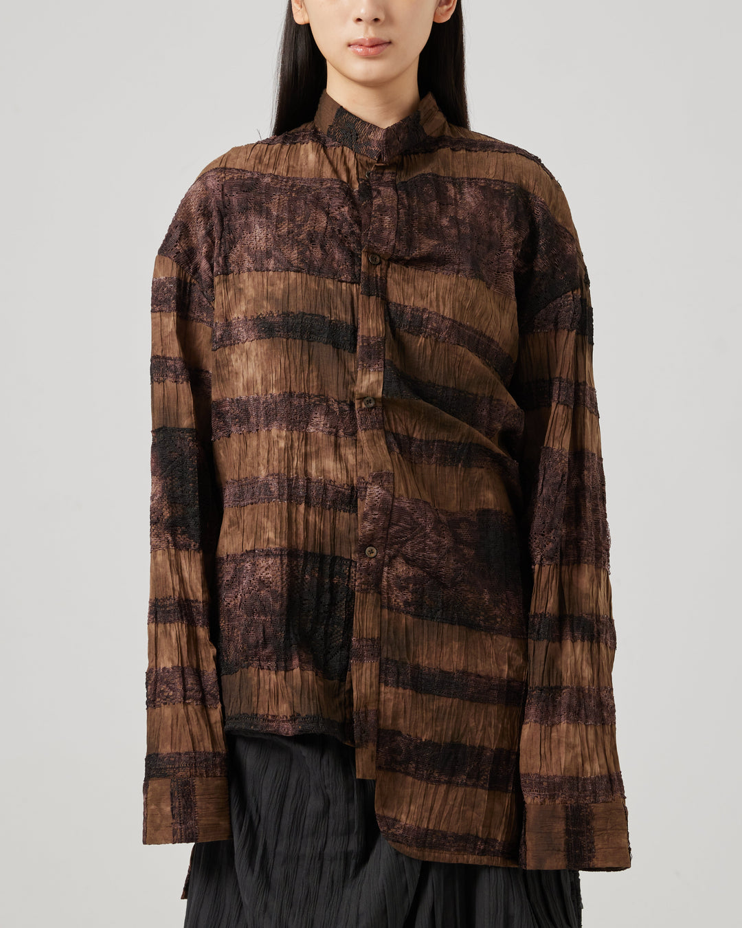 Asymmetrical Hand Dyed Shirt
