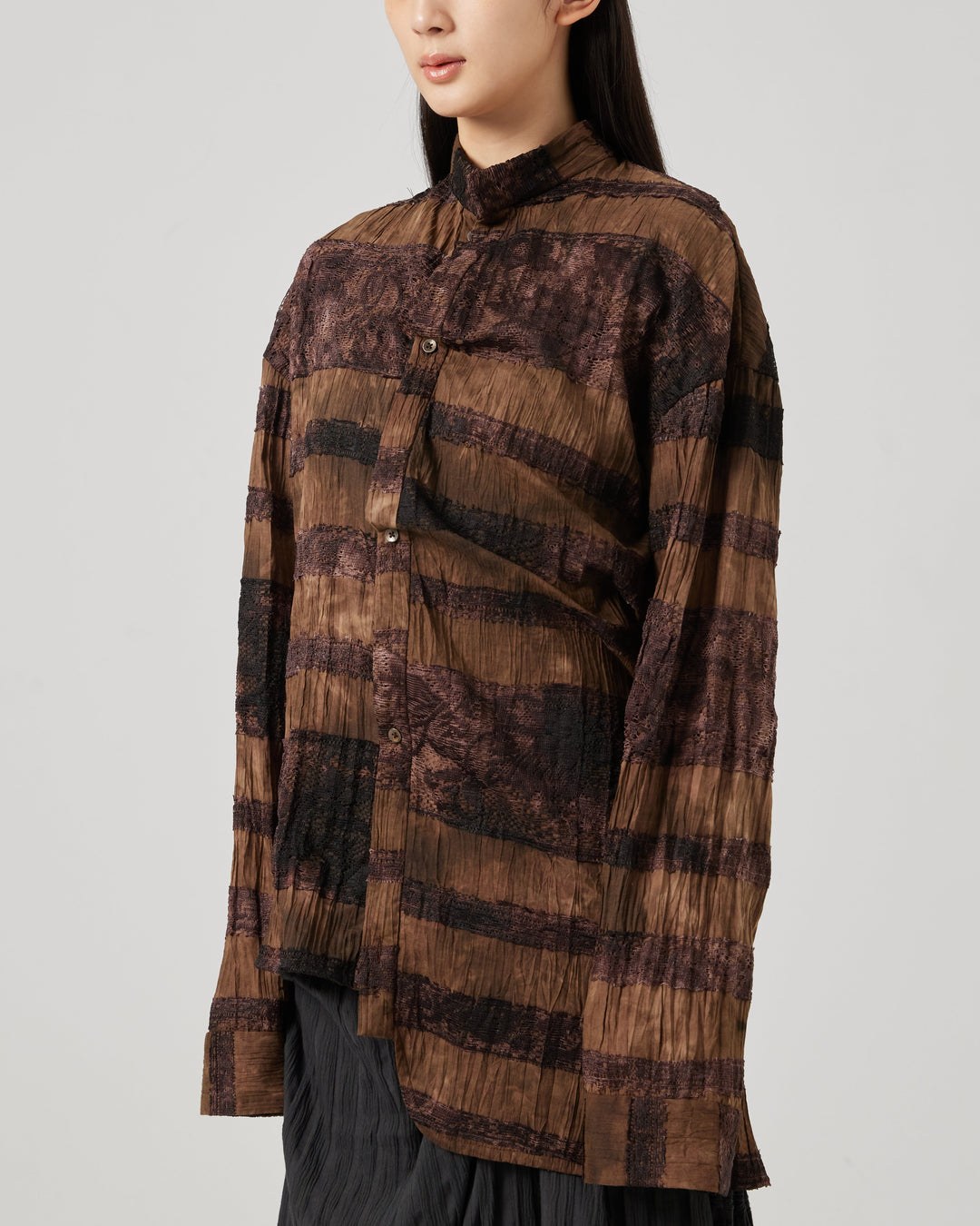 Asymmetrical Hand Dyed Shirt