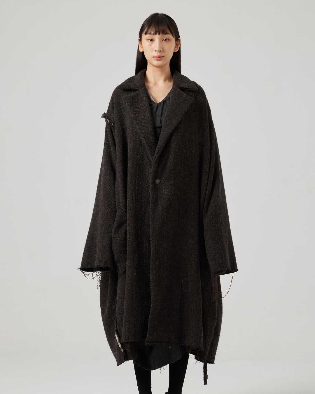 Hand Woven Rawing Over-size Coat