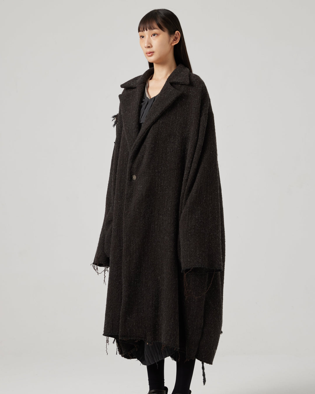 Hand Woven Rawing Over-size Coat