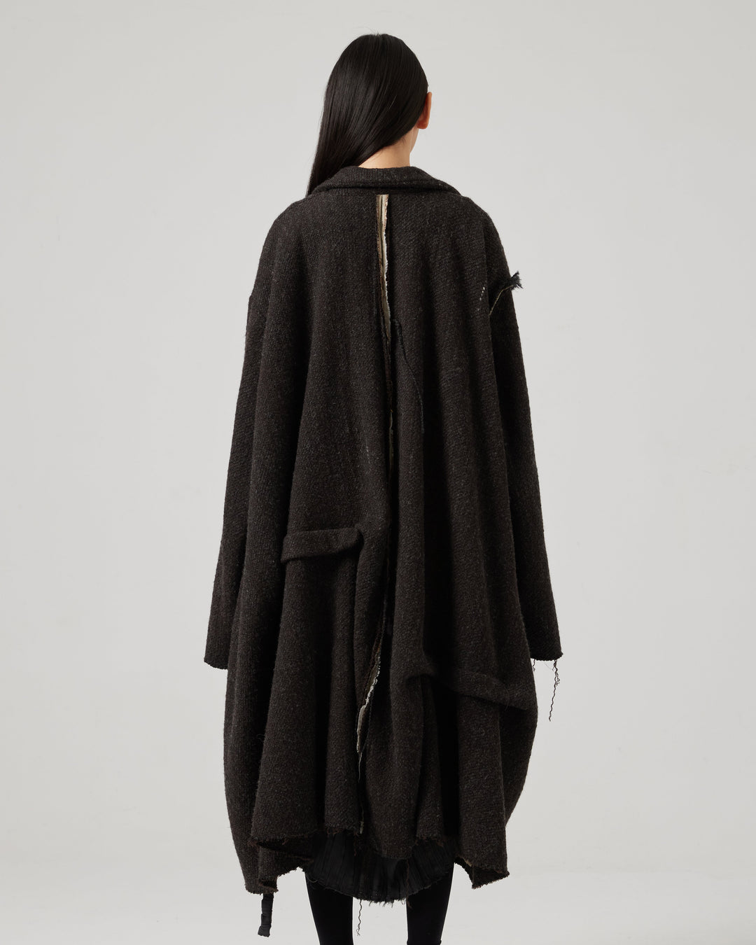 Hand Woven Rawing Over-size Coat