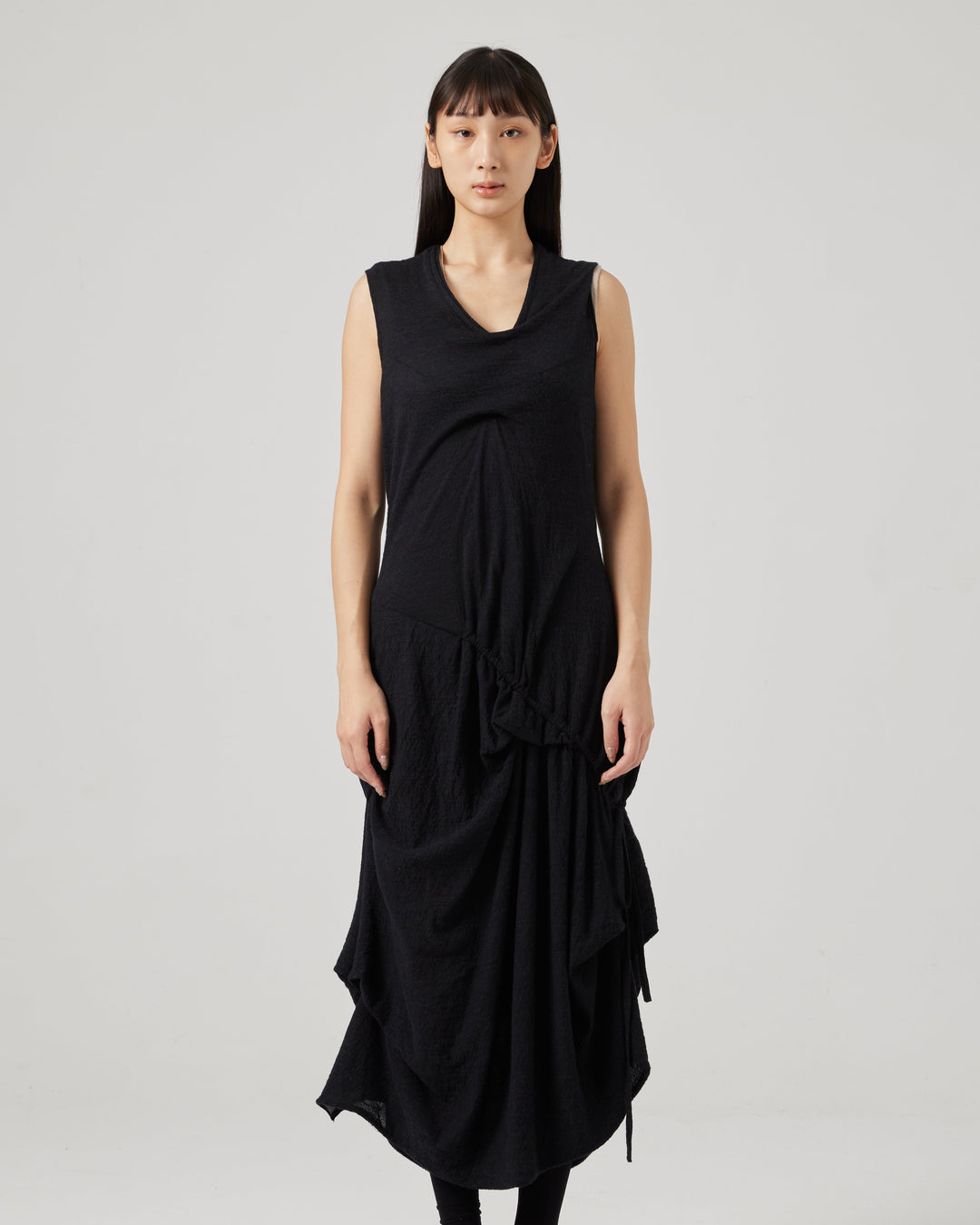 Strapping Stripe Wool Dress