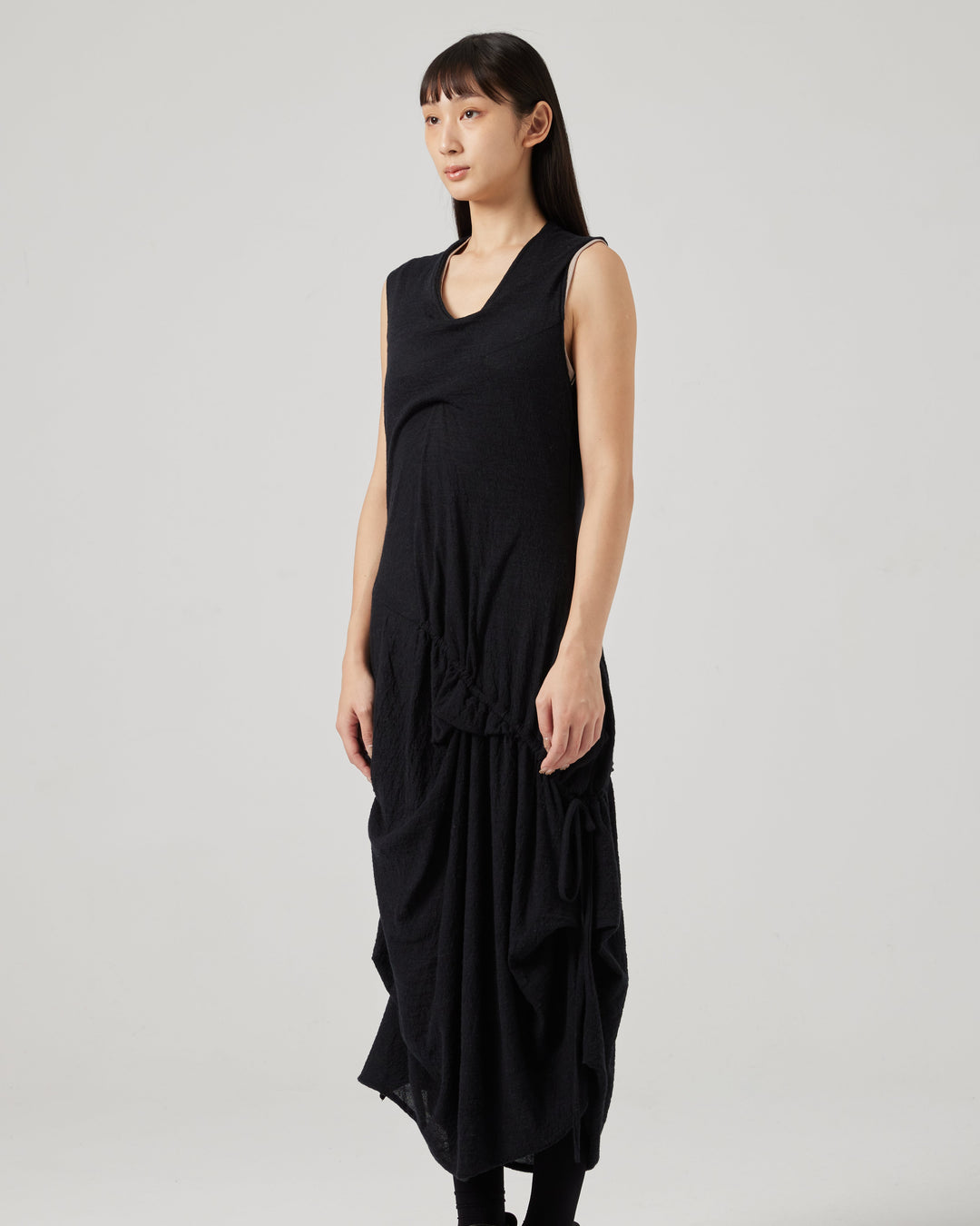Strapping Stripe Wool Dress