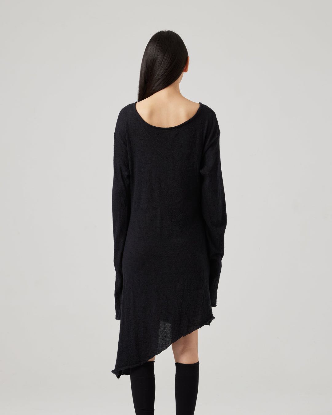 Hand Dyed Long Sleeves Asymmetrical T-shirt