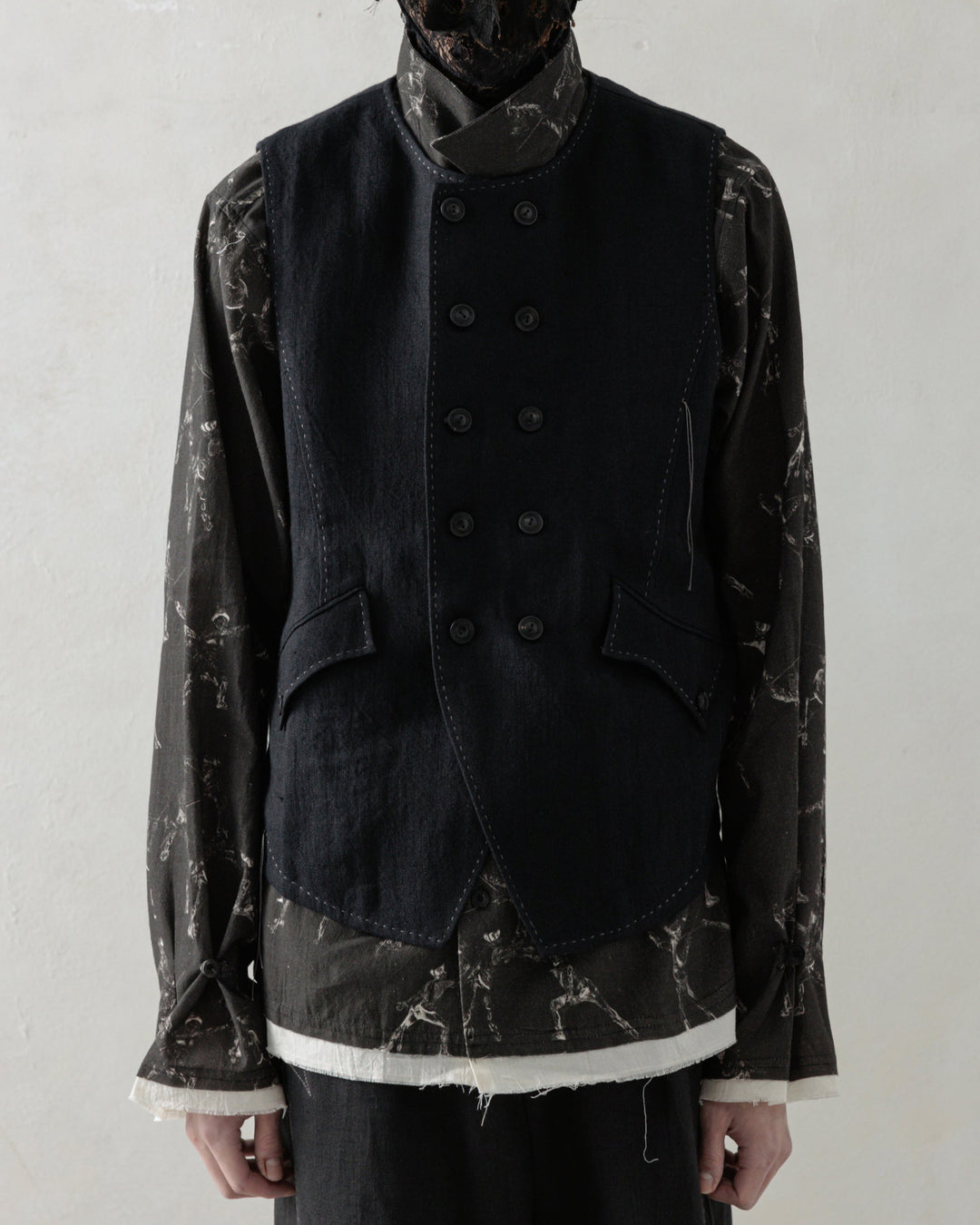 25SS E DOUBLE BREASTED WAISTCOAT