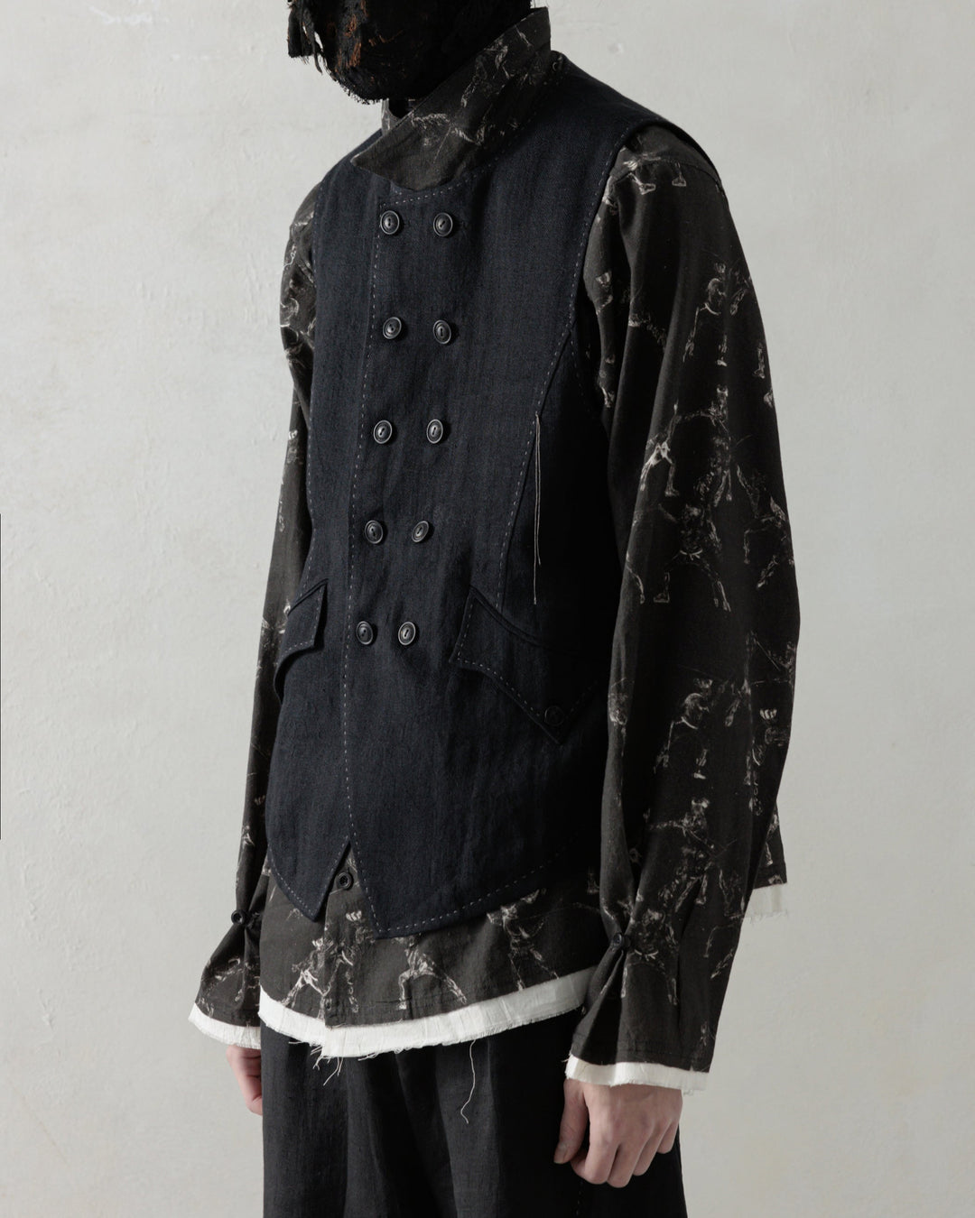 25SS E DOUBLE BREASTED WAISTCOAT