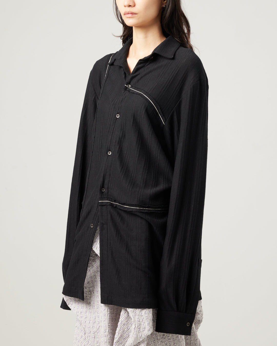 25SS HAND WOVEN PATCH WORK SHIRT