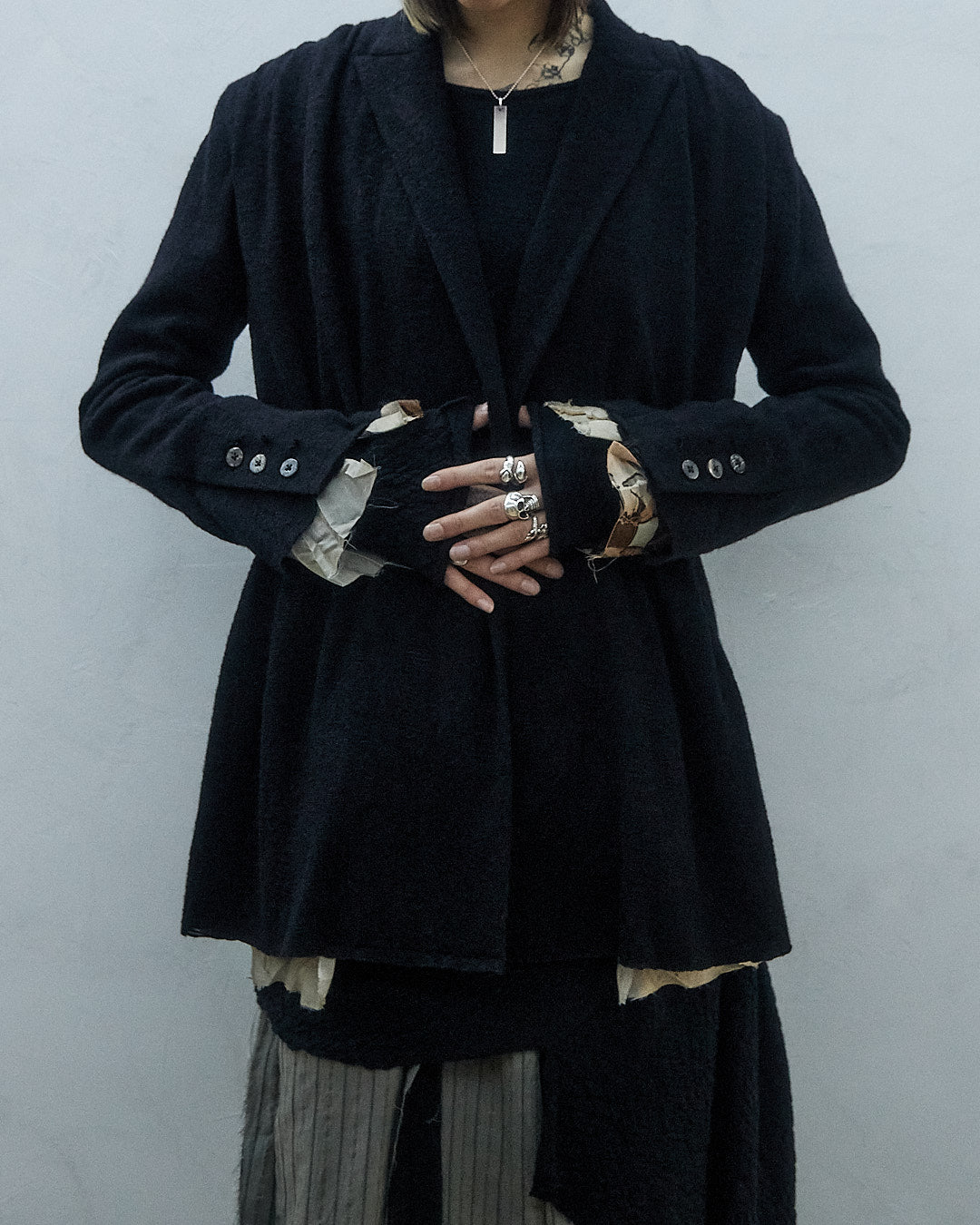 Folded Hand Dyed Woolen Blazer