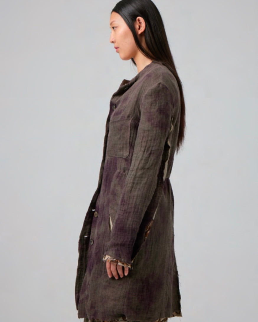 Hand Woven Rawing Collarless Jacket