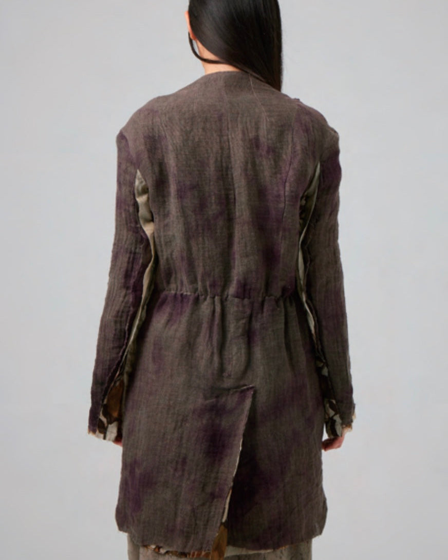 Hand Woven Rawing Collarless Jacket