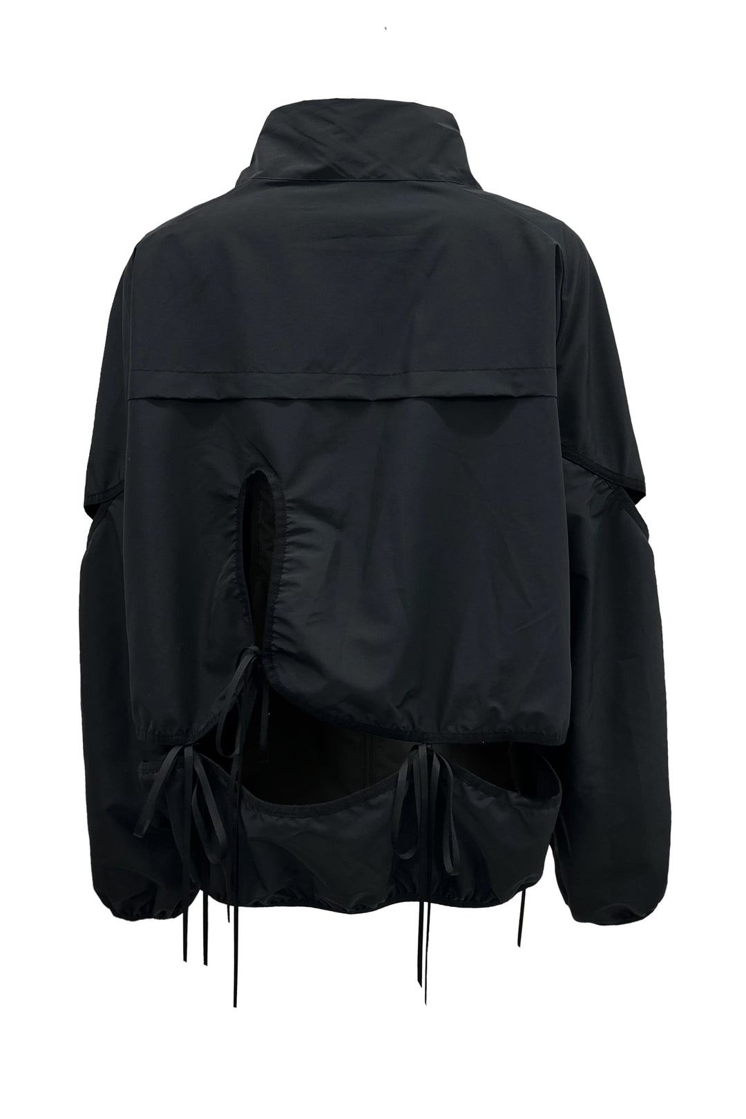 CUT-OUT WIND BREAKER (UNISEX) BLACK