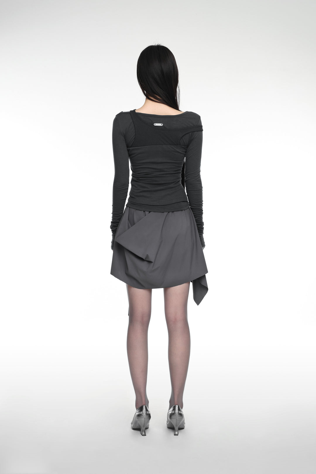 FLOW DRAPING SHORTS CHARCOAL