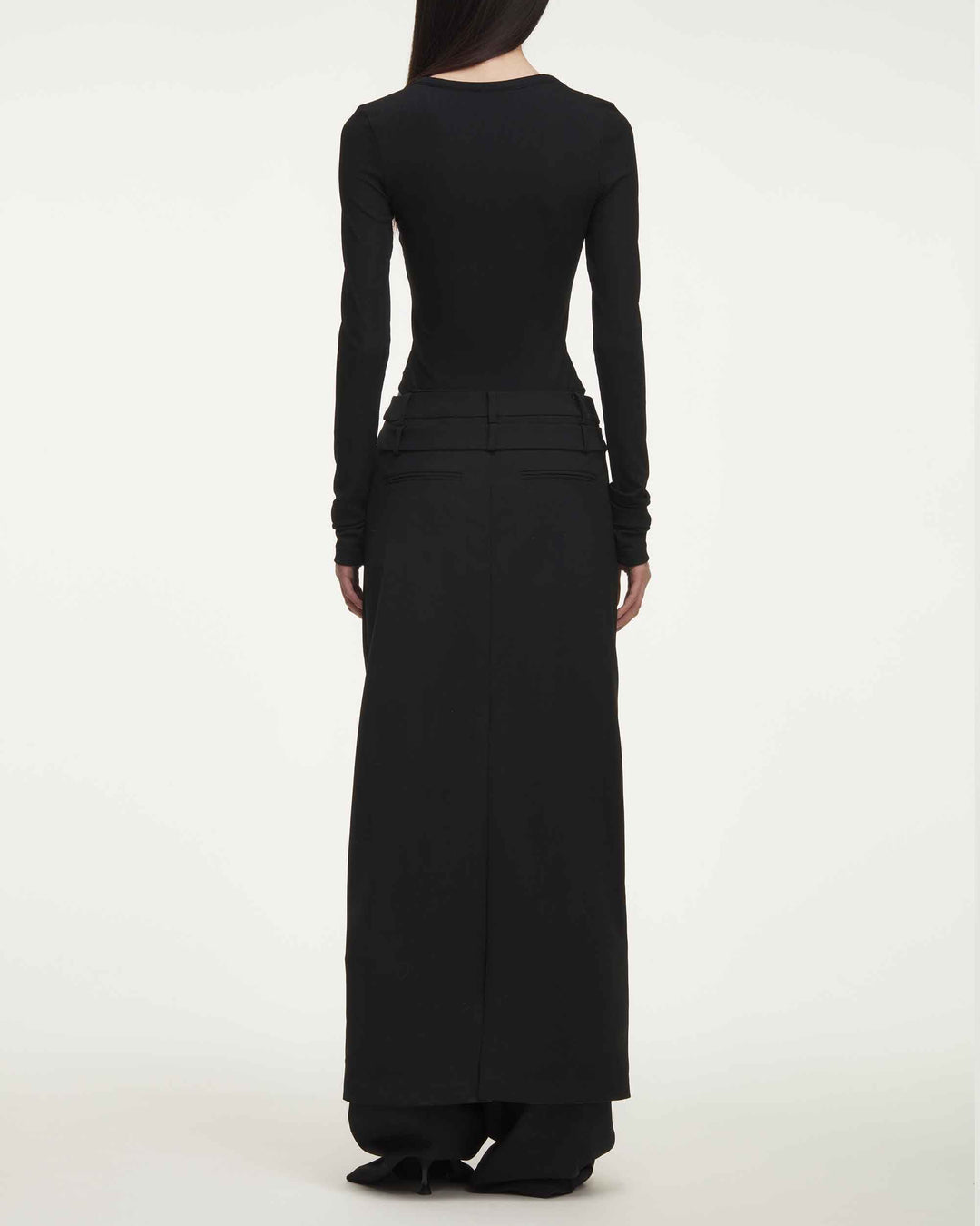 MARKNULL • Black Wrapped Skirt