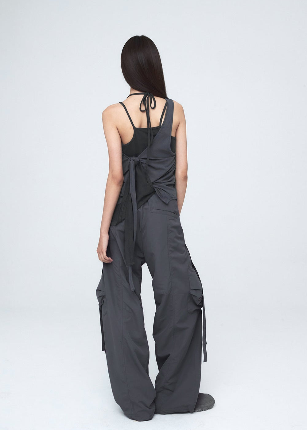 MULTIWAY LAYERED SLEEVELESS CHARCOAL