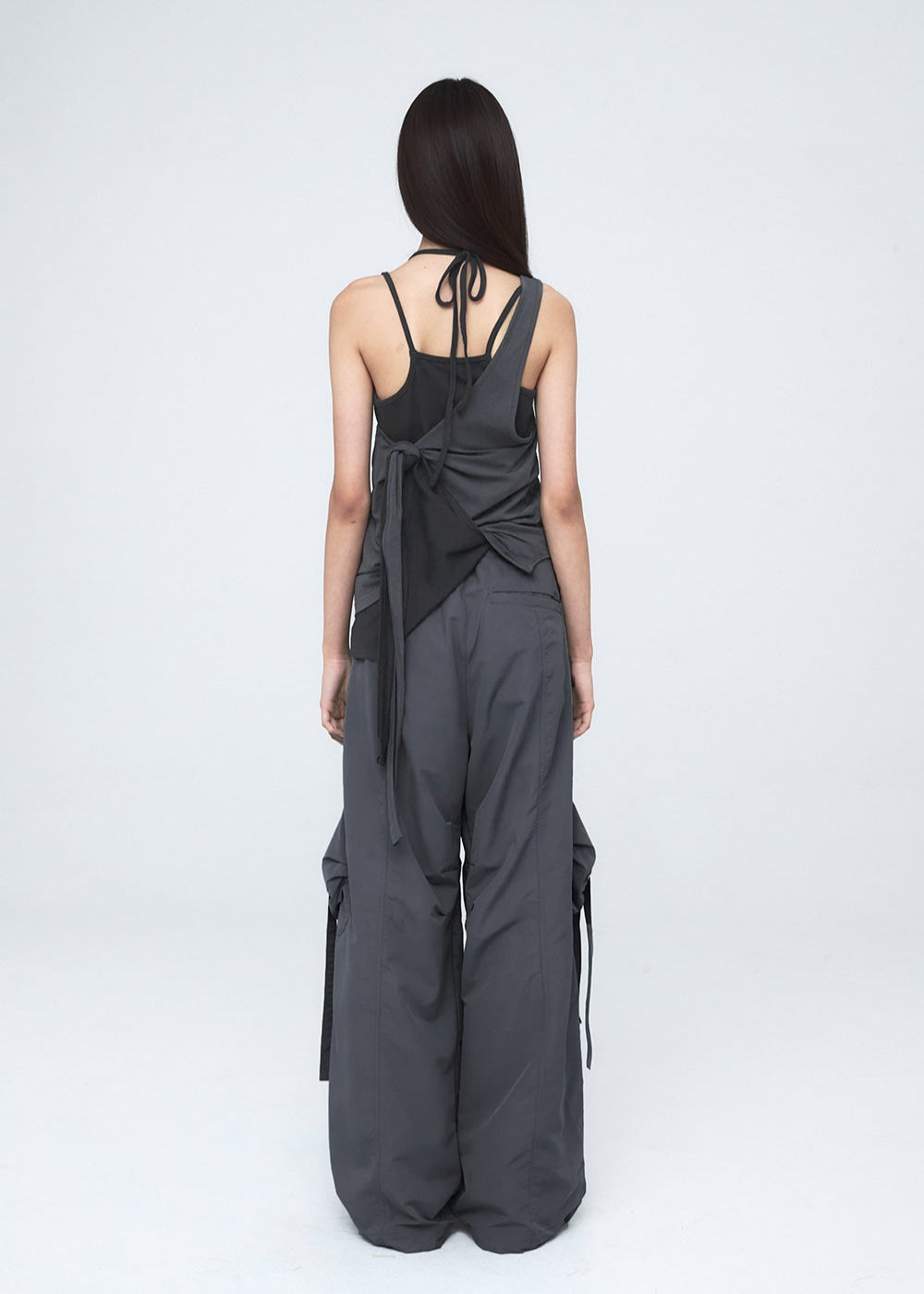 MULTIWAY LAYERED SLEEVELESS CHARCOAL