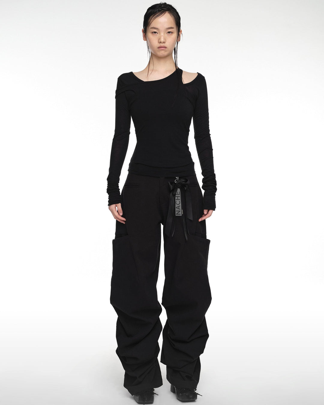 PINTUCK WIDE PANTS (UNISEX)