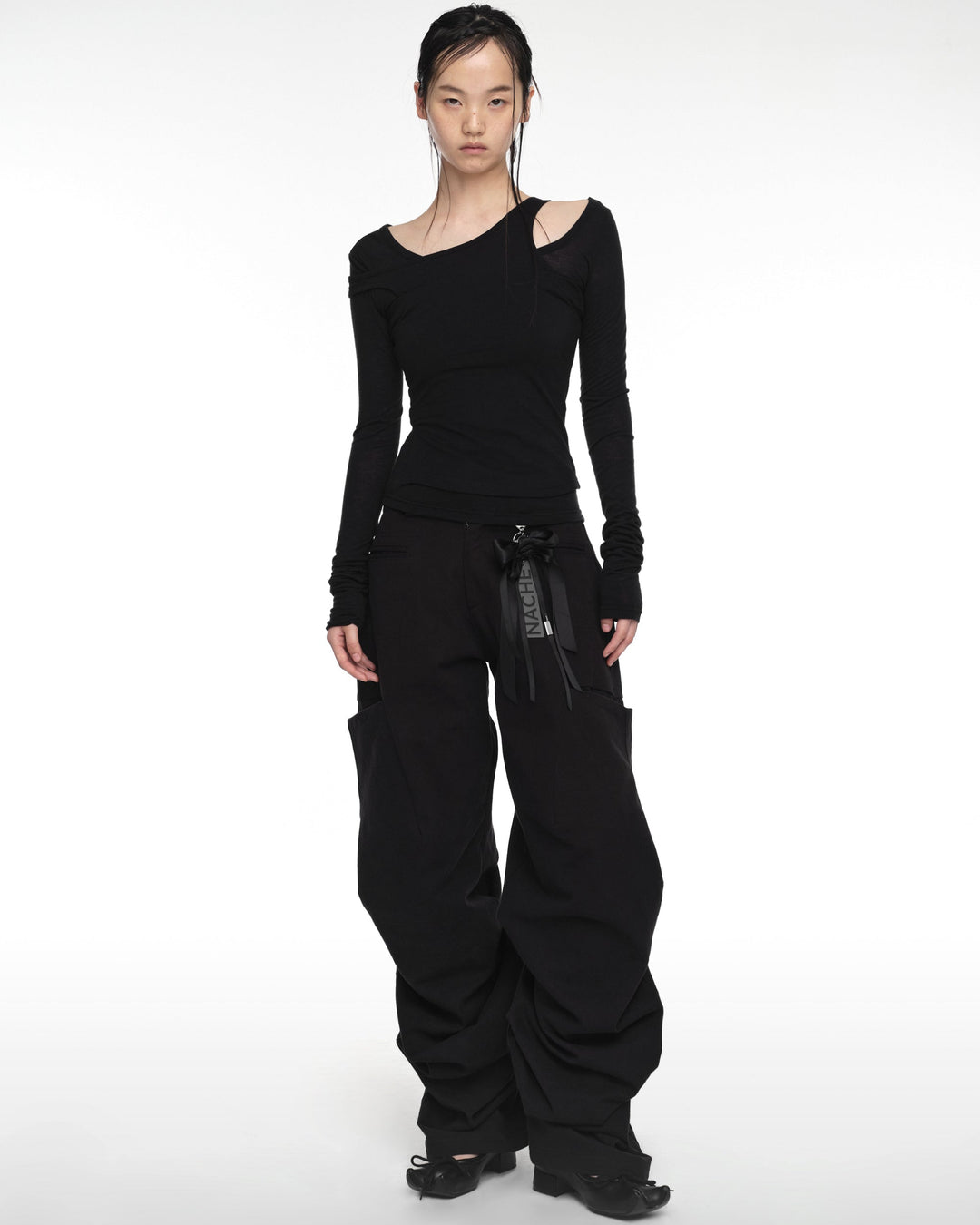 PINTUCK WIDE PANTS (UNISEX)