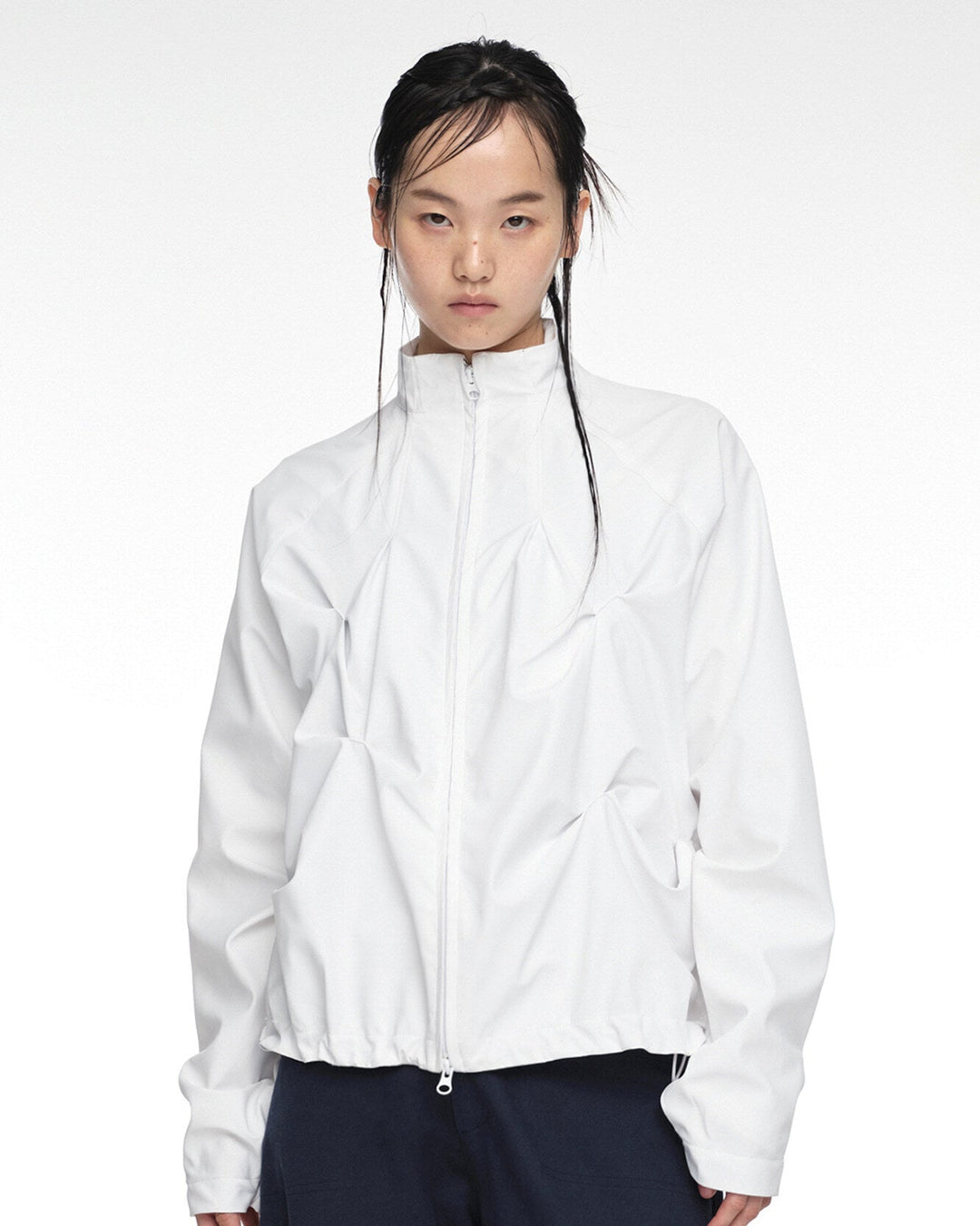 PINTUCK WIND BREAKER (UNISEX) IVORY