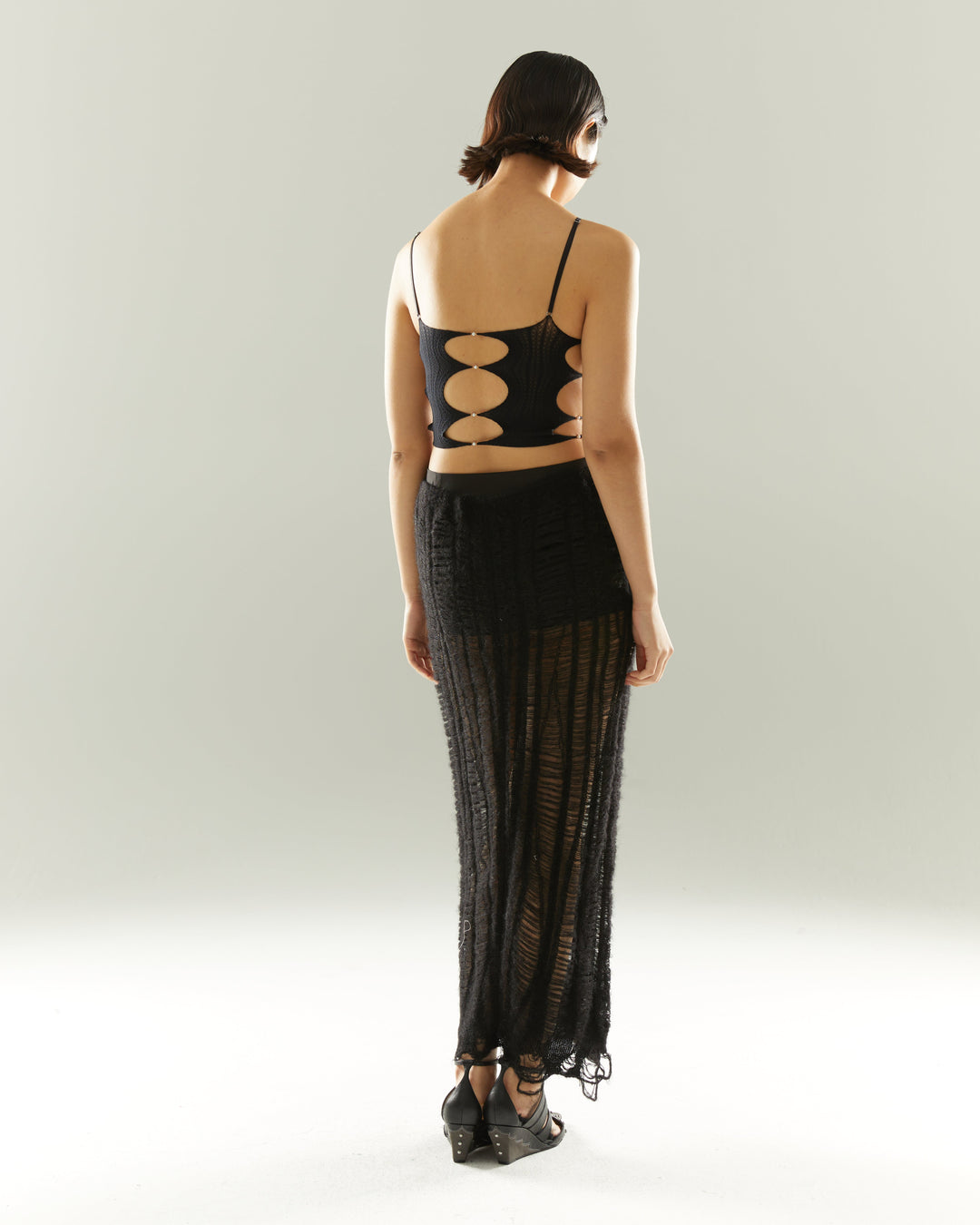 Laddering Maxi Skirt