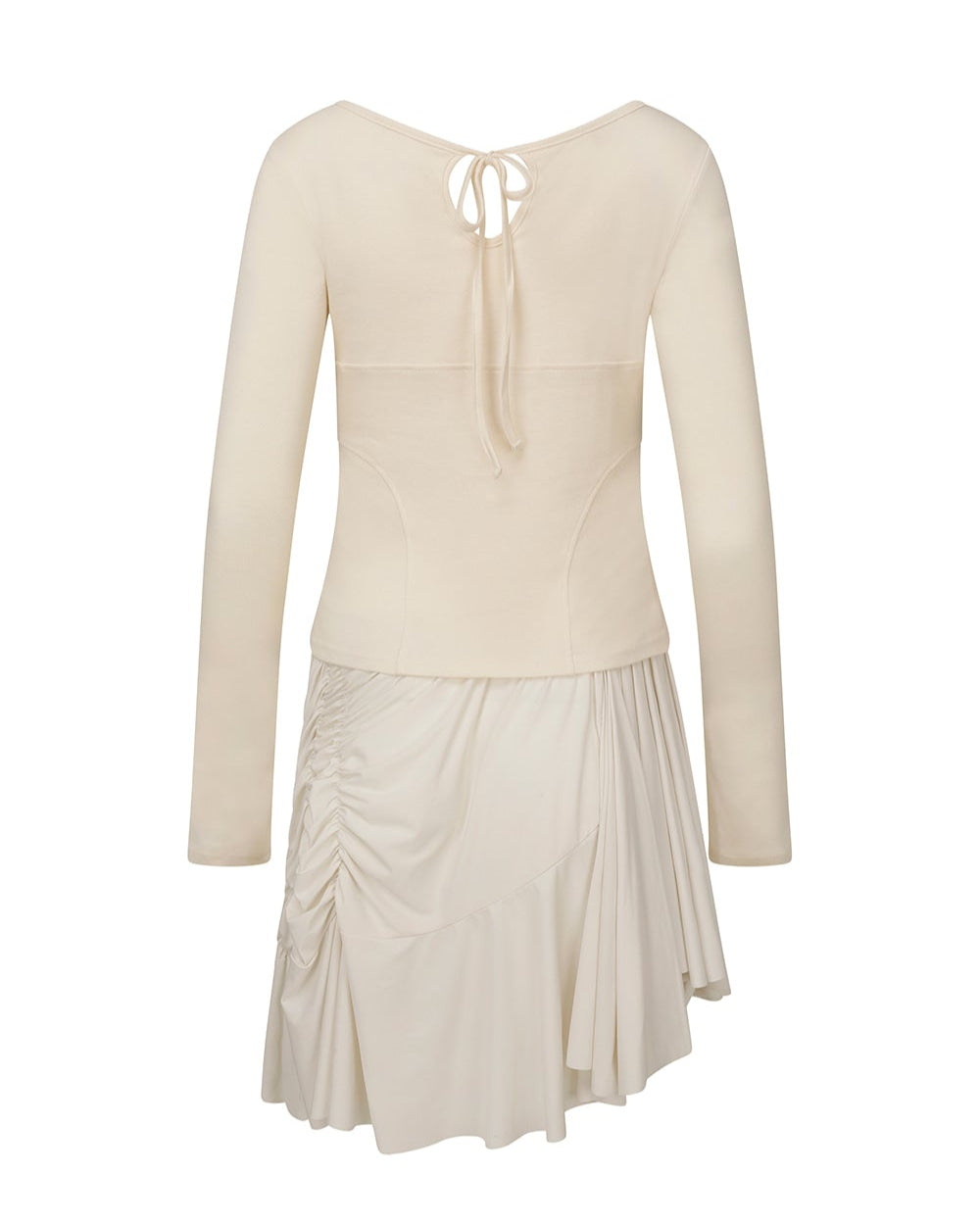 UNBALANCE MIX DRESS DUSTY YELLOW