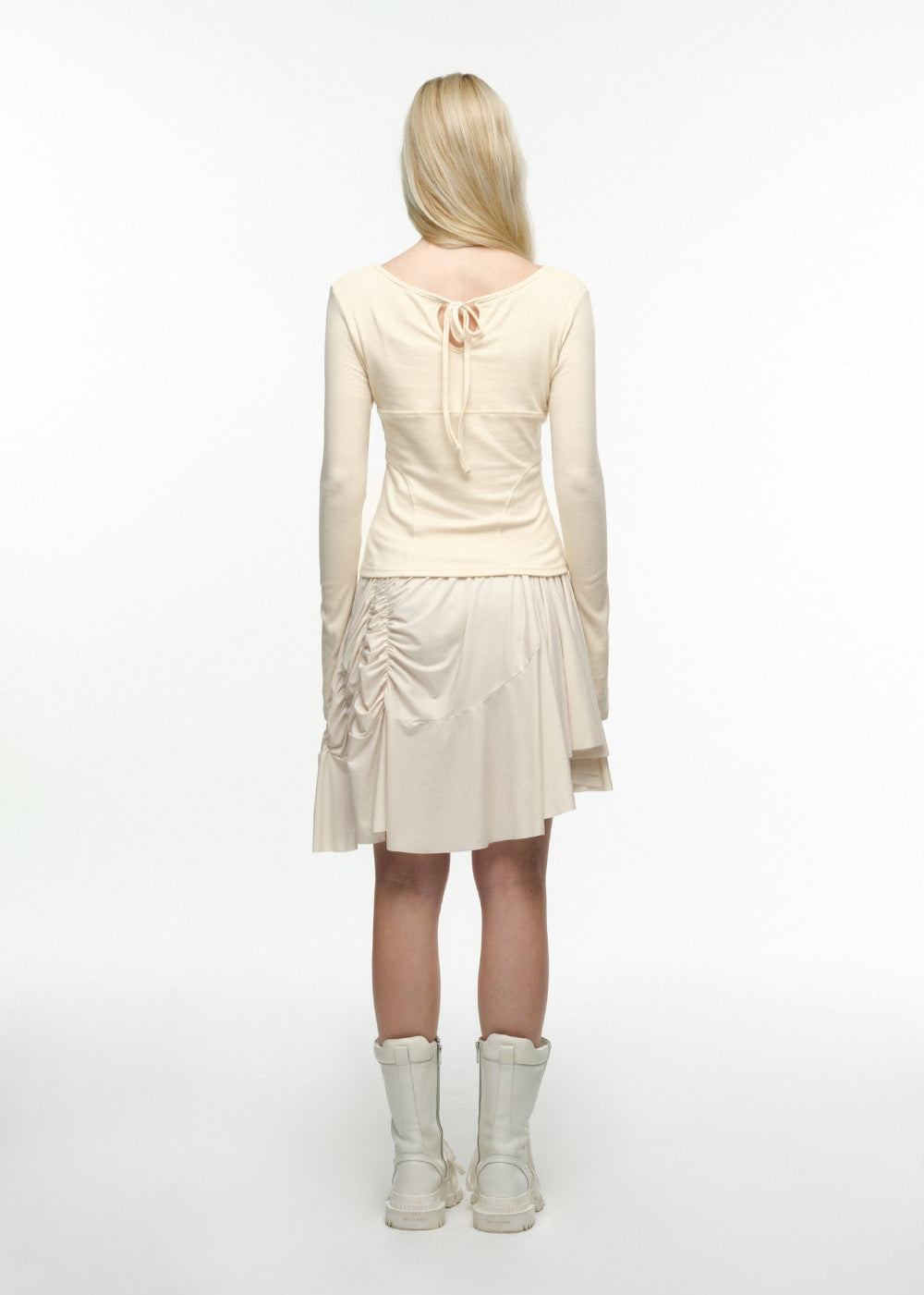 UNBALANCE MIX DRESS DUSTY YELLOW