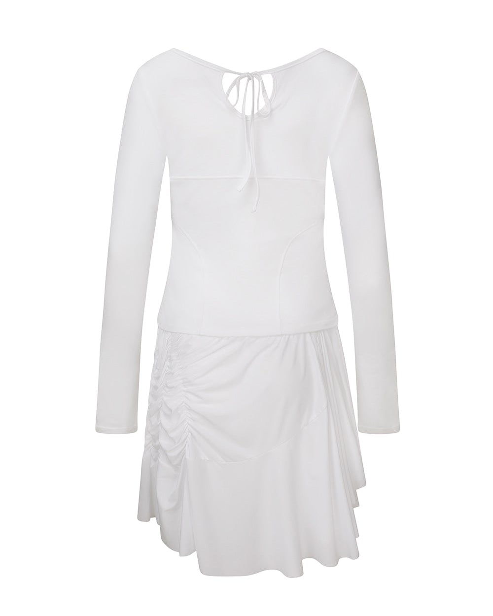 UNBALANCE MIX DRESS IVORY