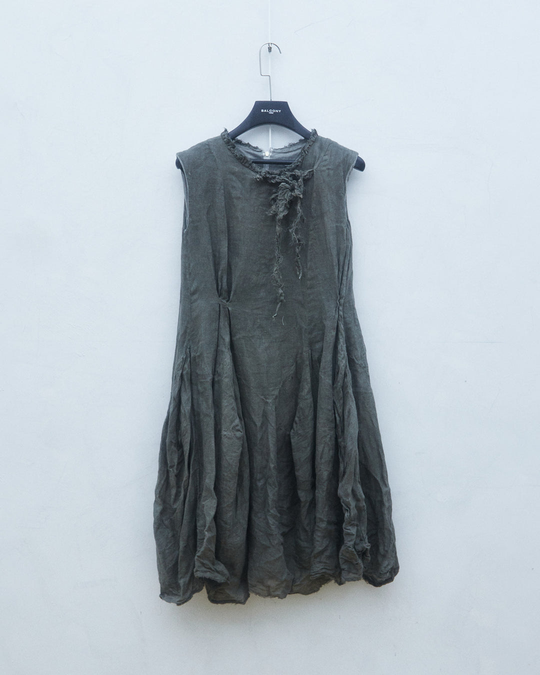 25SS HAND WOVEN RAW STRAPPING MIDI DRESS