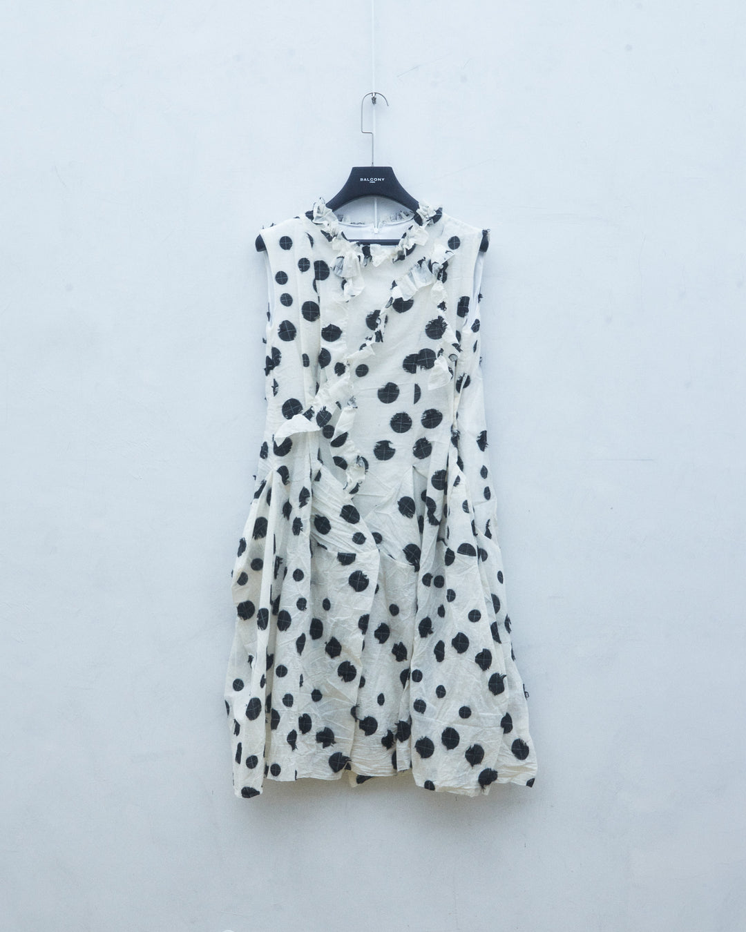 25SS HAND WOVEN POLKA DOT MIDI DRESS