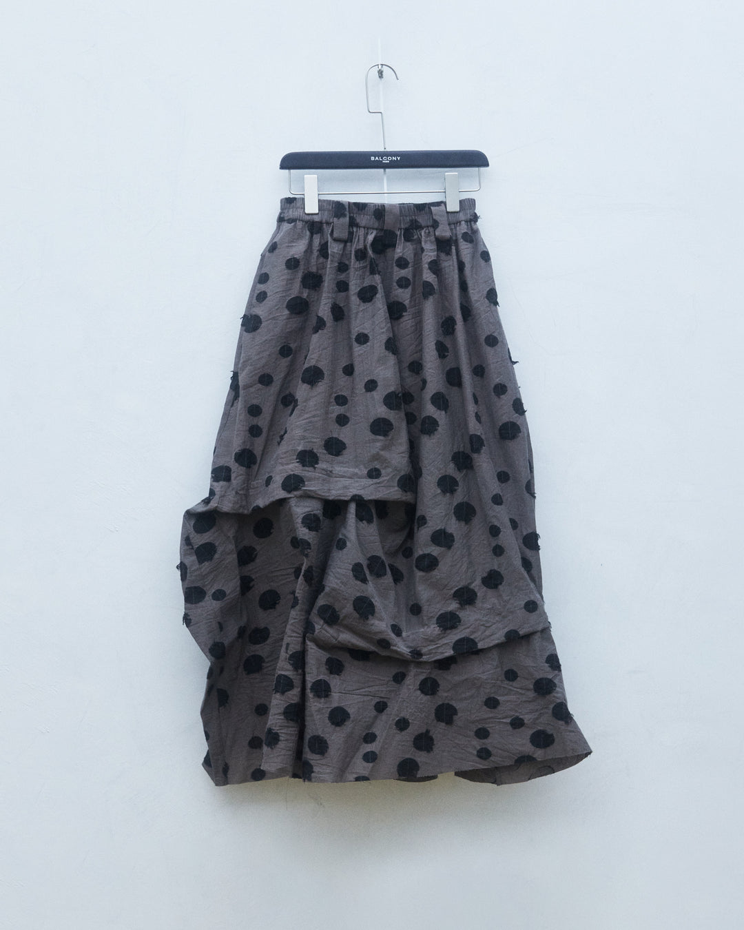 25SS HAND WOVEN POLKA DOT MIDI SKIRT