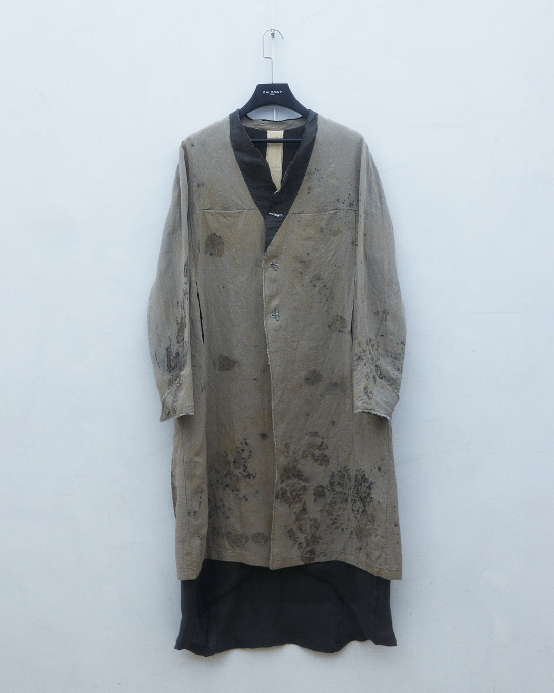 25SS SINGLE BREASTED ECO HEMP COAT