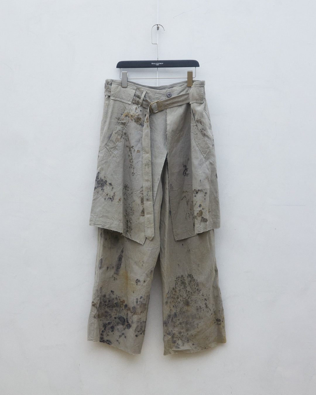 25SS ECO HEMP LAYERED SKIRT PANTS