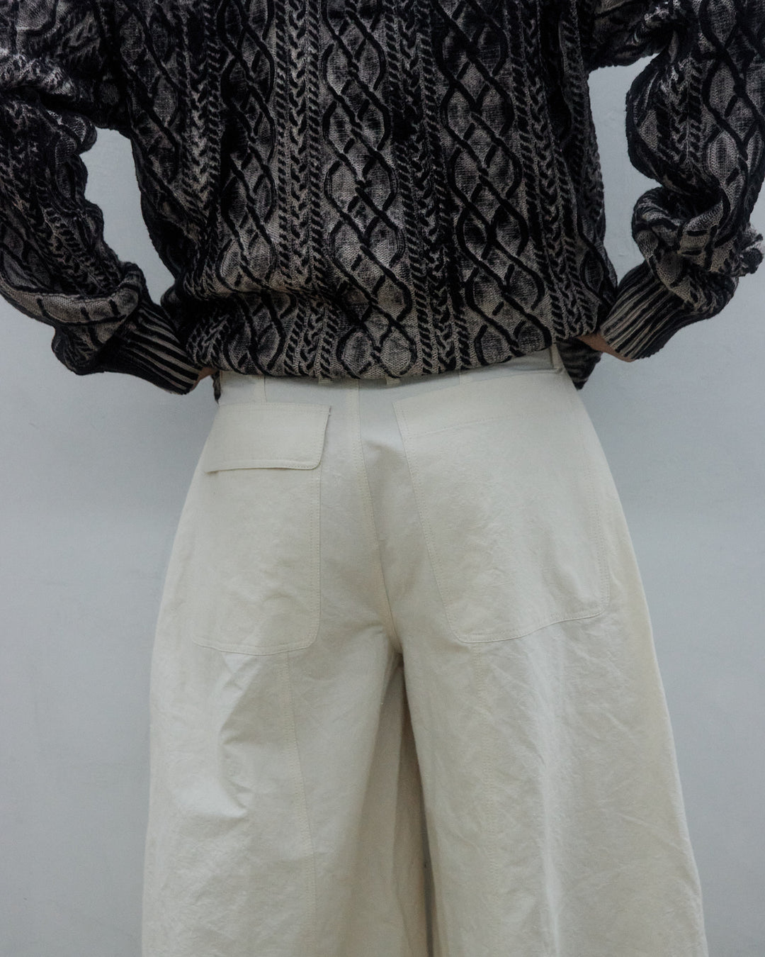Cotton Wide-Leg Trousers