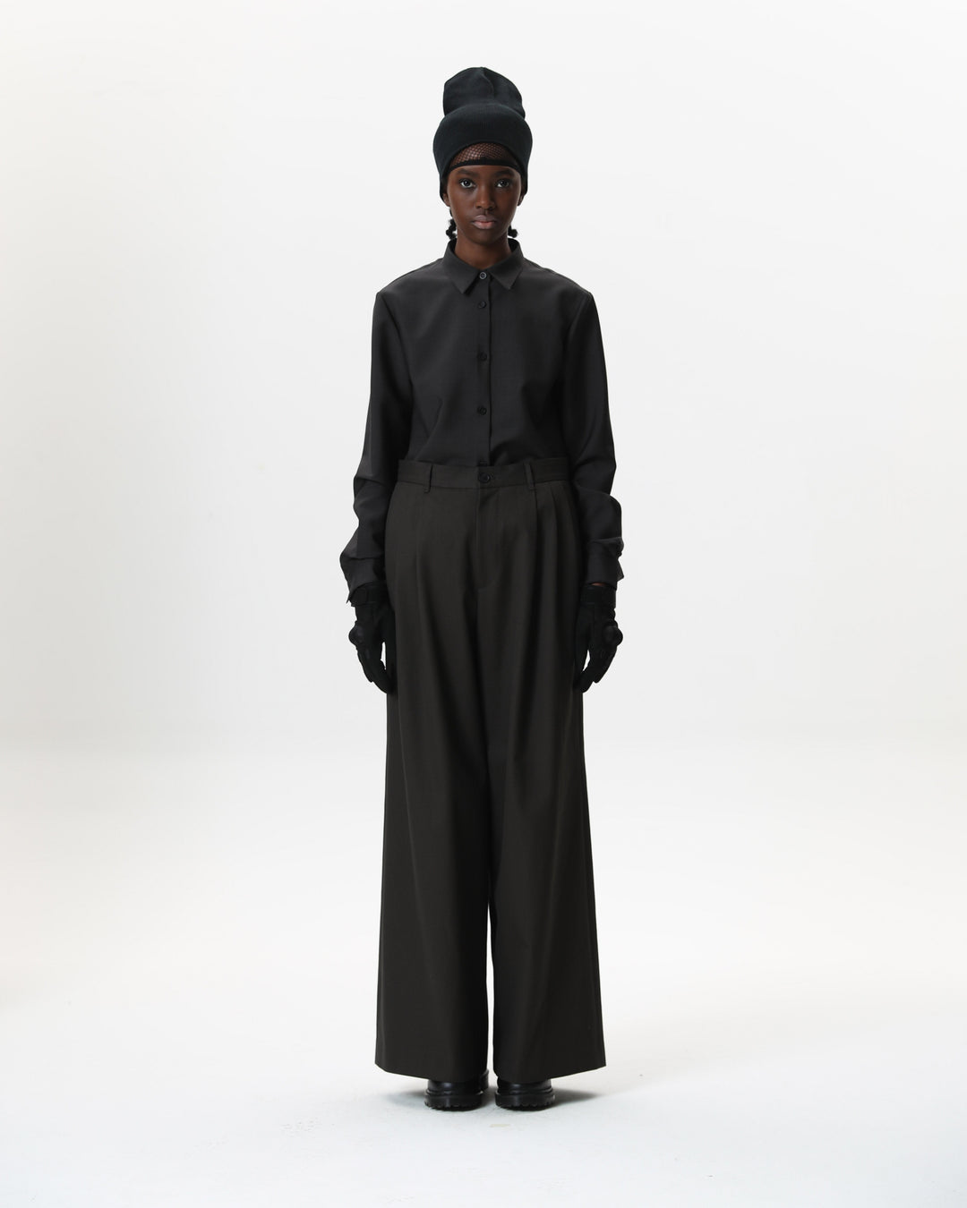 pleated wide pants - Moohong