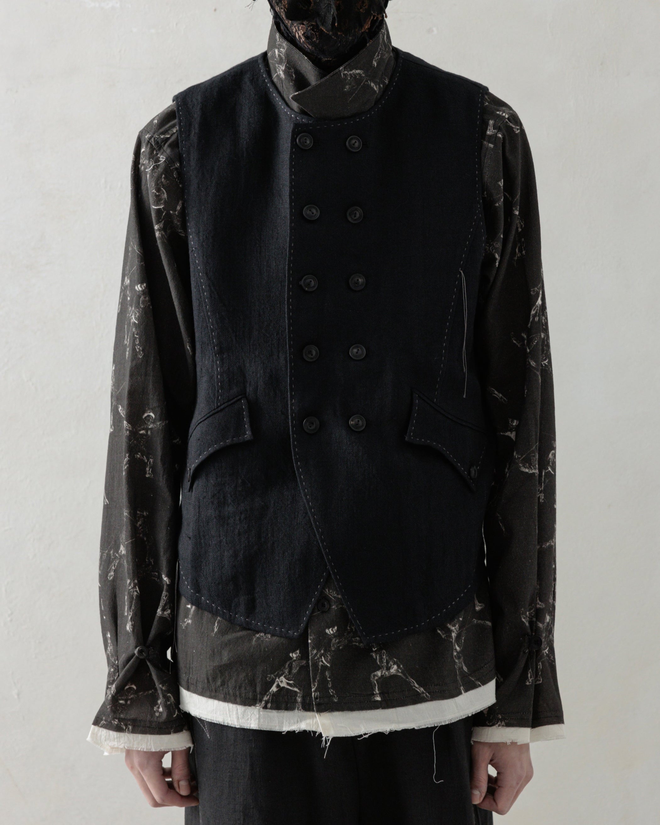25SS E DOUBLE BREASTED WAISTCOAT