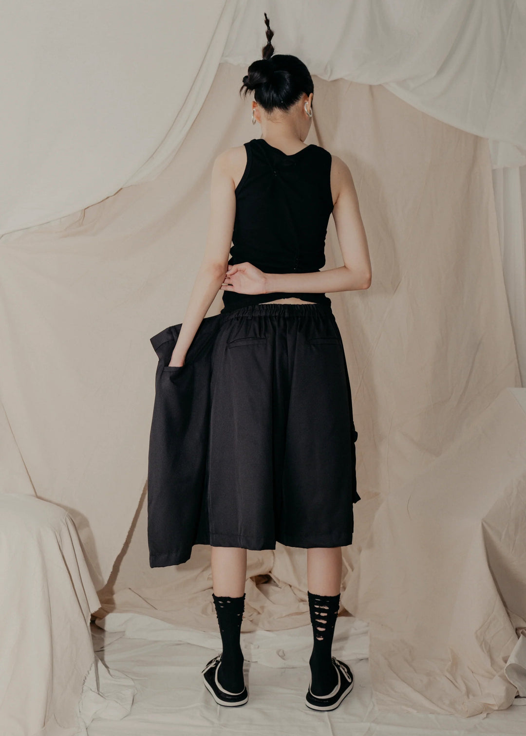 3 Kaki Kongfu Pants - Black