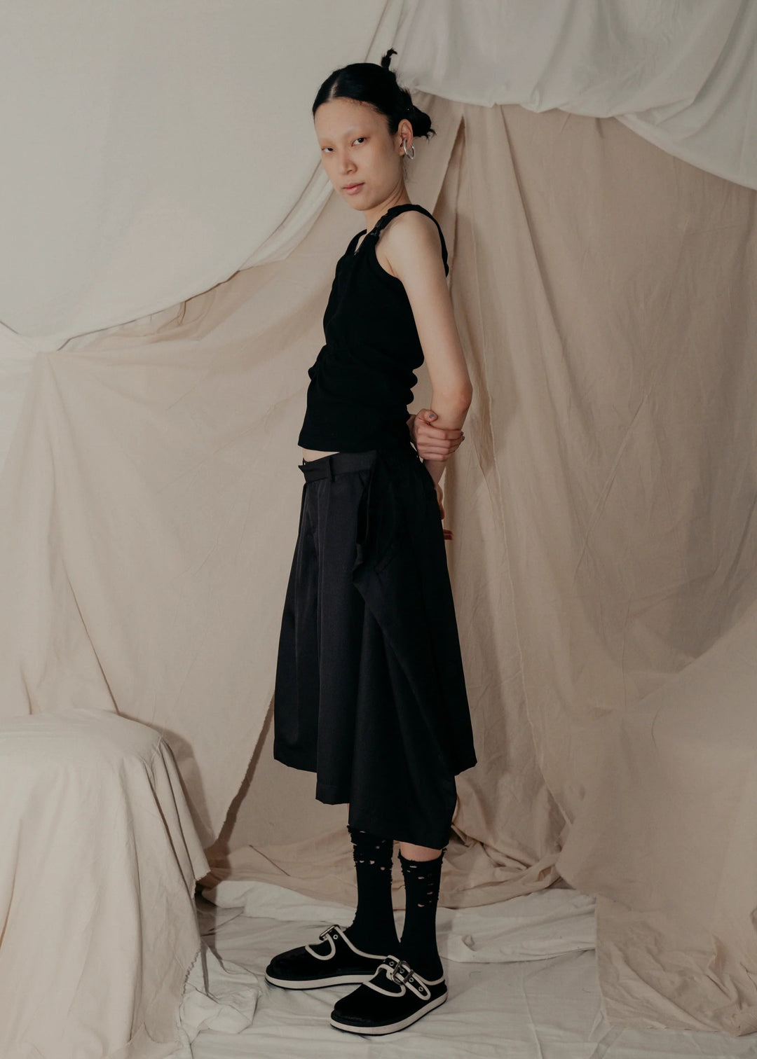 3 Kaki Kongfu Pants - Black