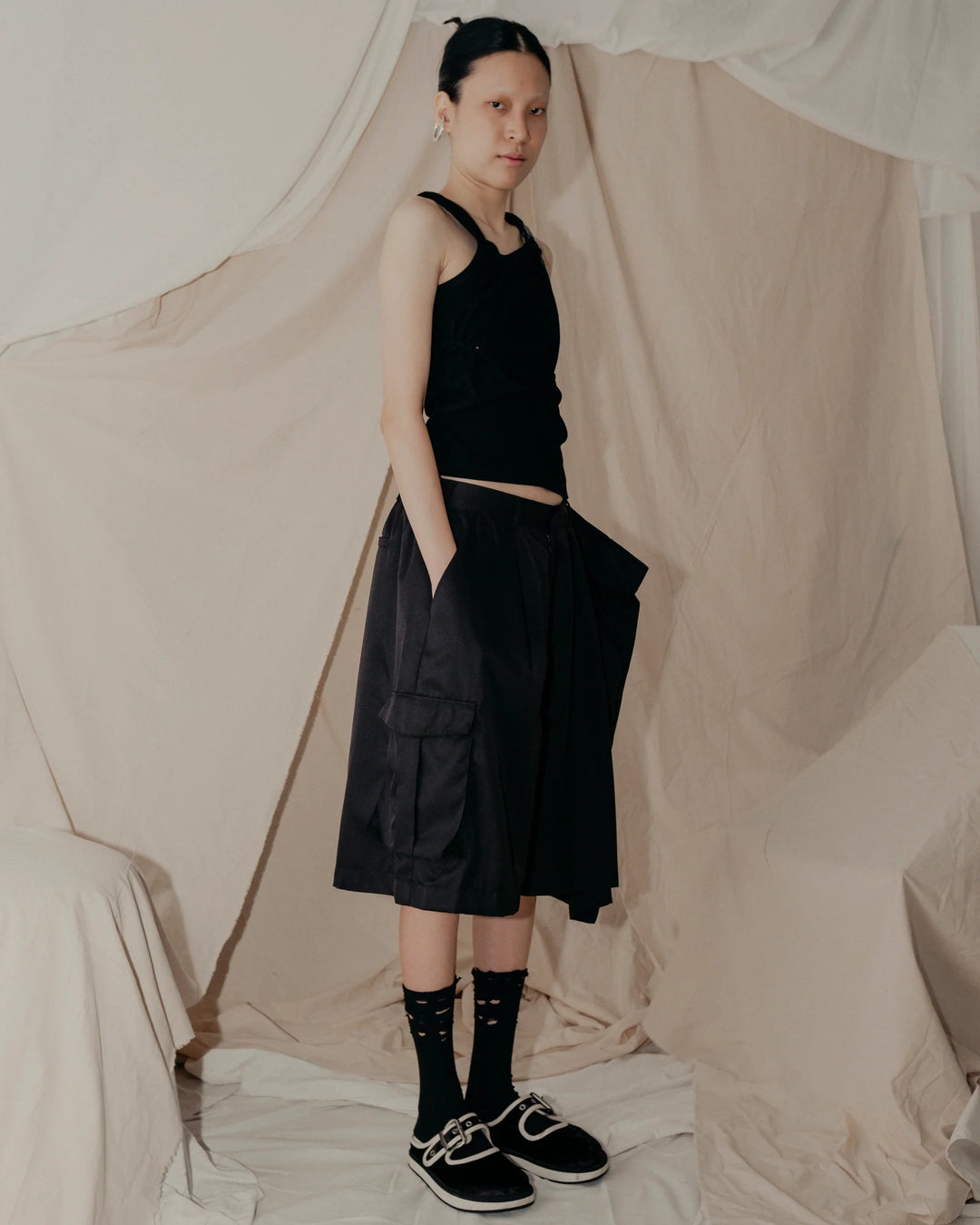 3 Kaki Kongfu Pants - Black