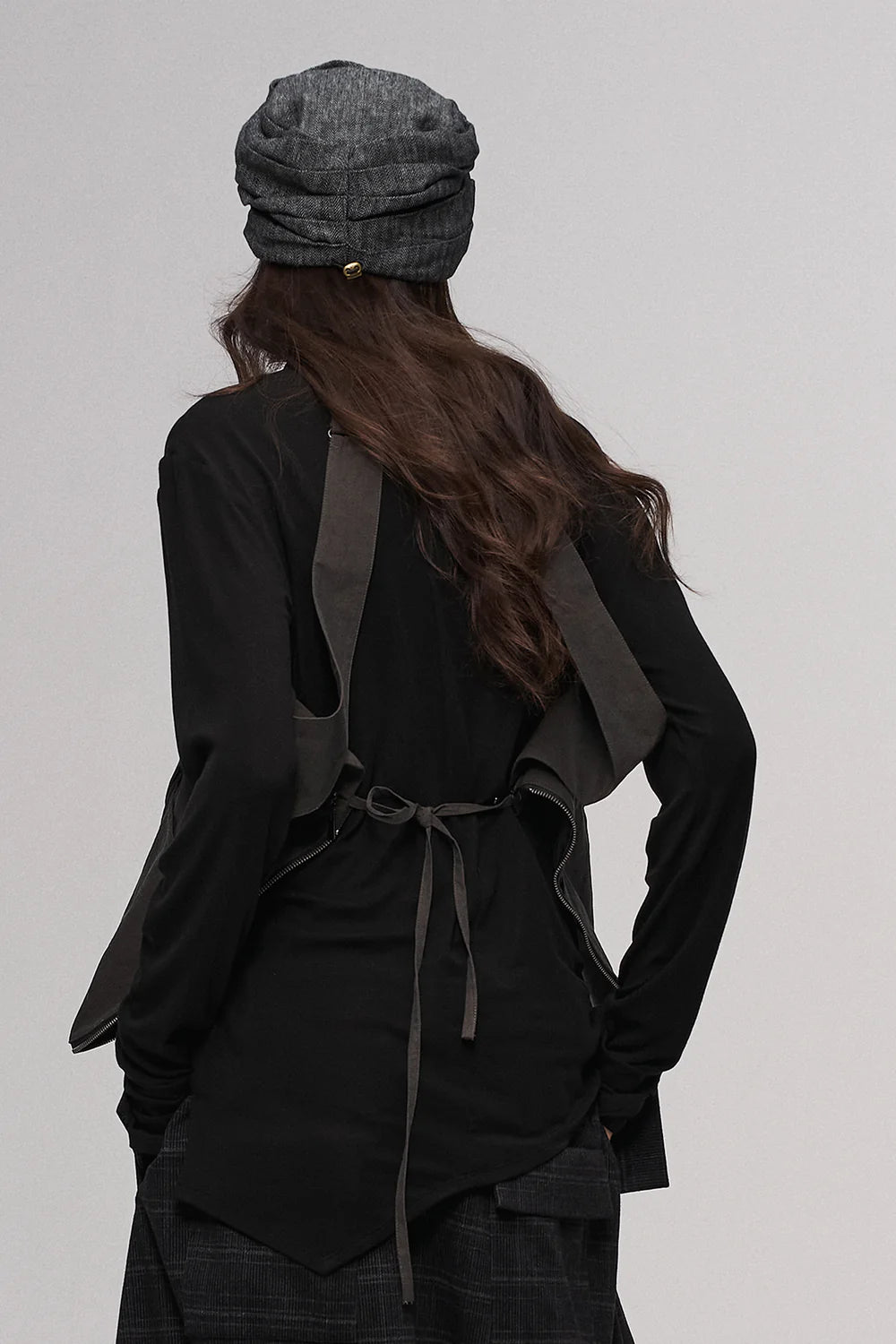 Brown layered hat