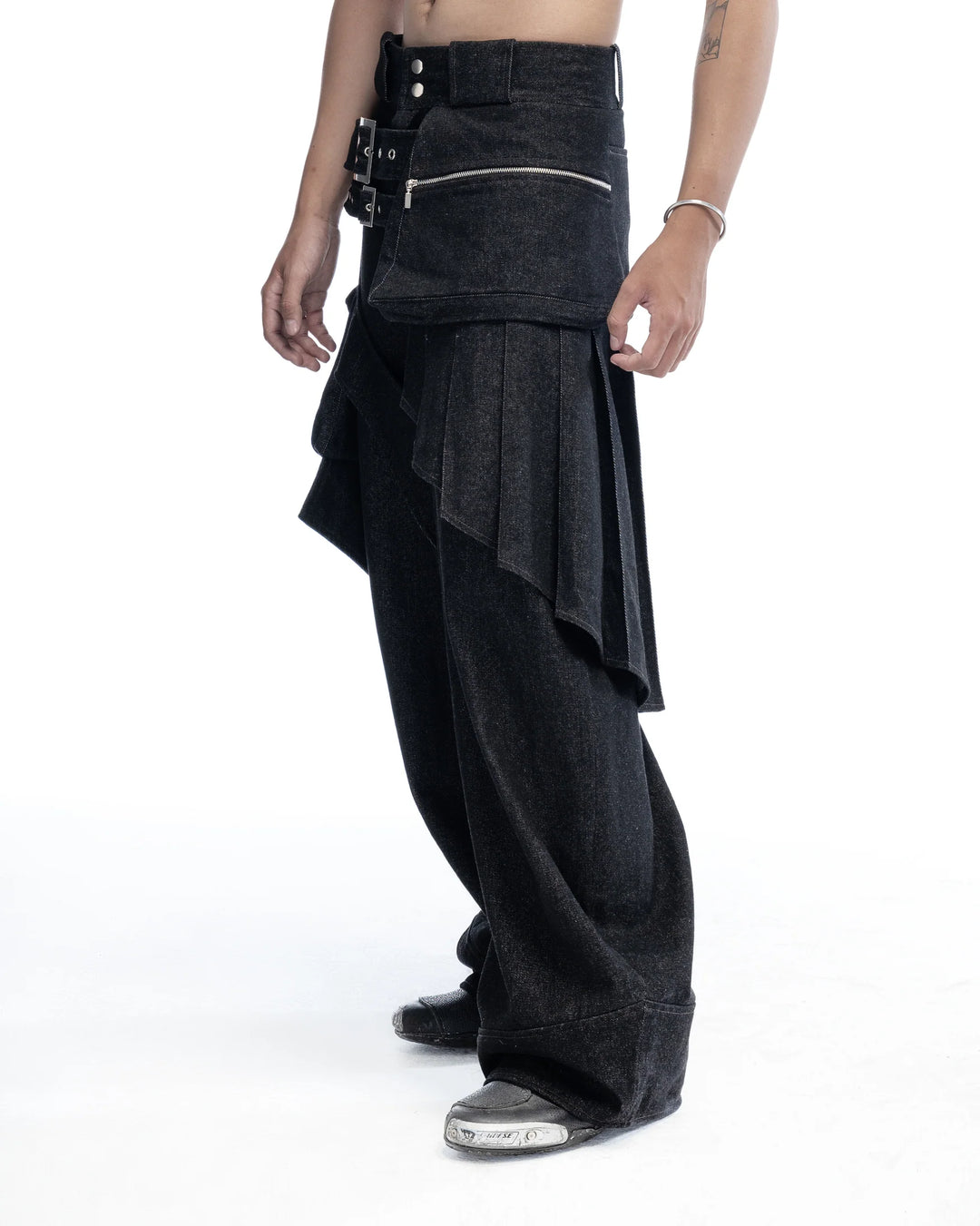 ACX'GEAR LAYERED SKIRT PANTS (Plus ver. / Black)