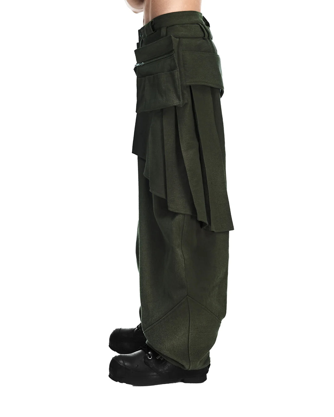 ACX'GEAR LAYERED SKIRT PANTS (Plus ver. / Olive)