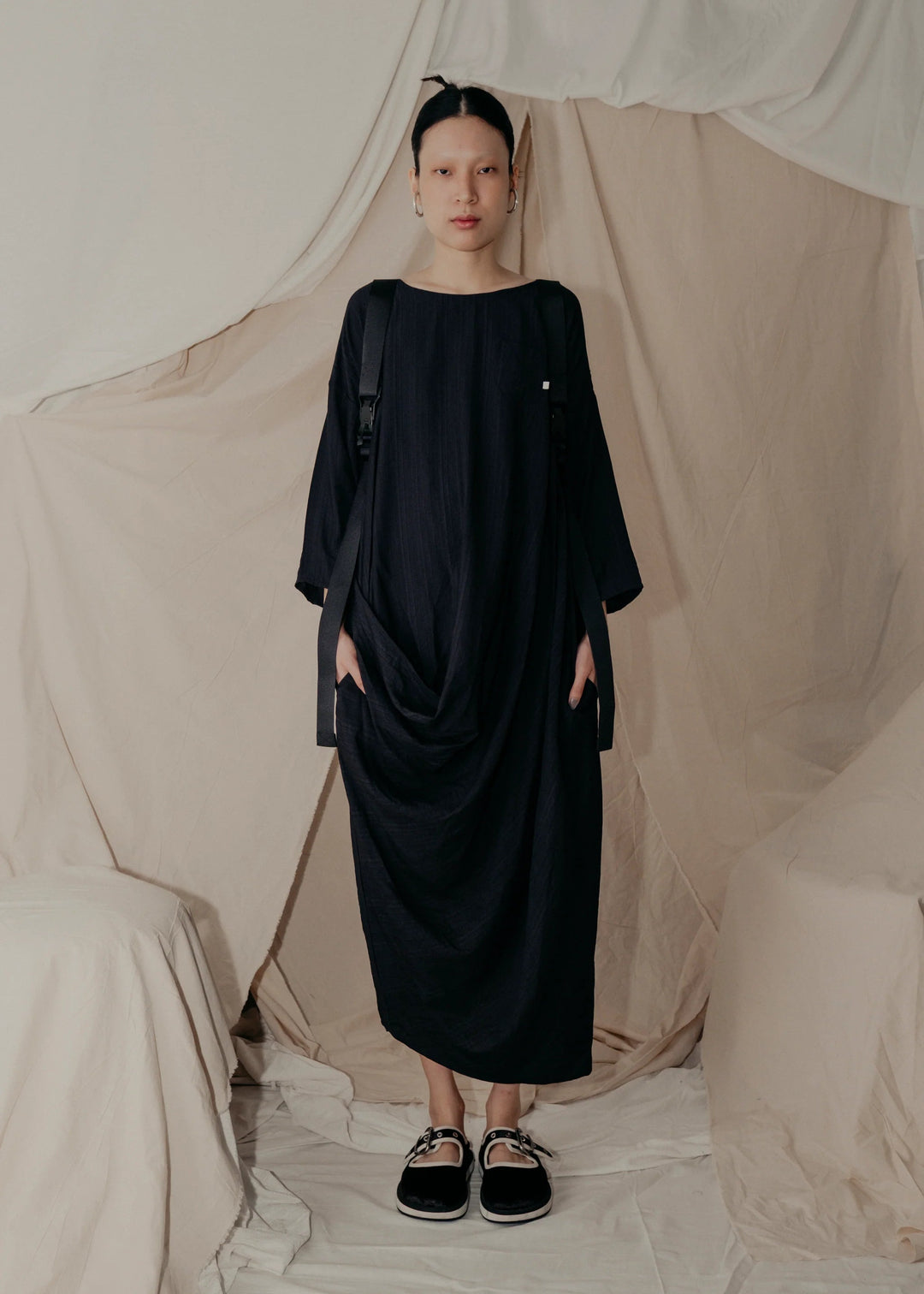 Alms Bowl Dress - Black