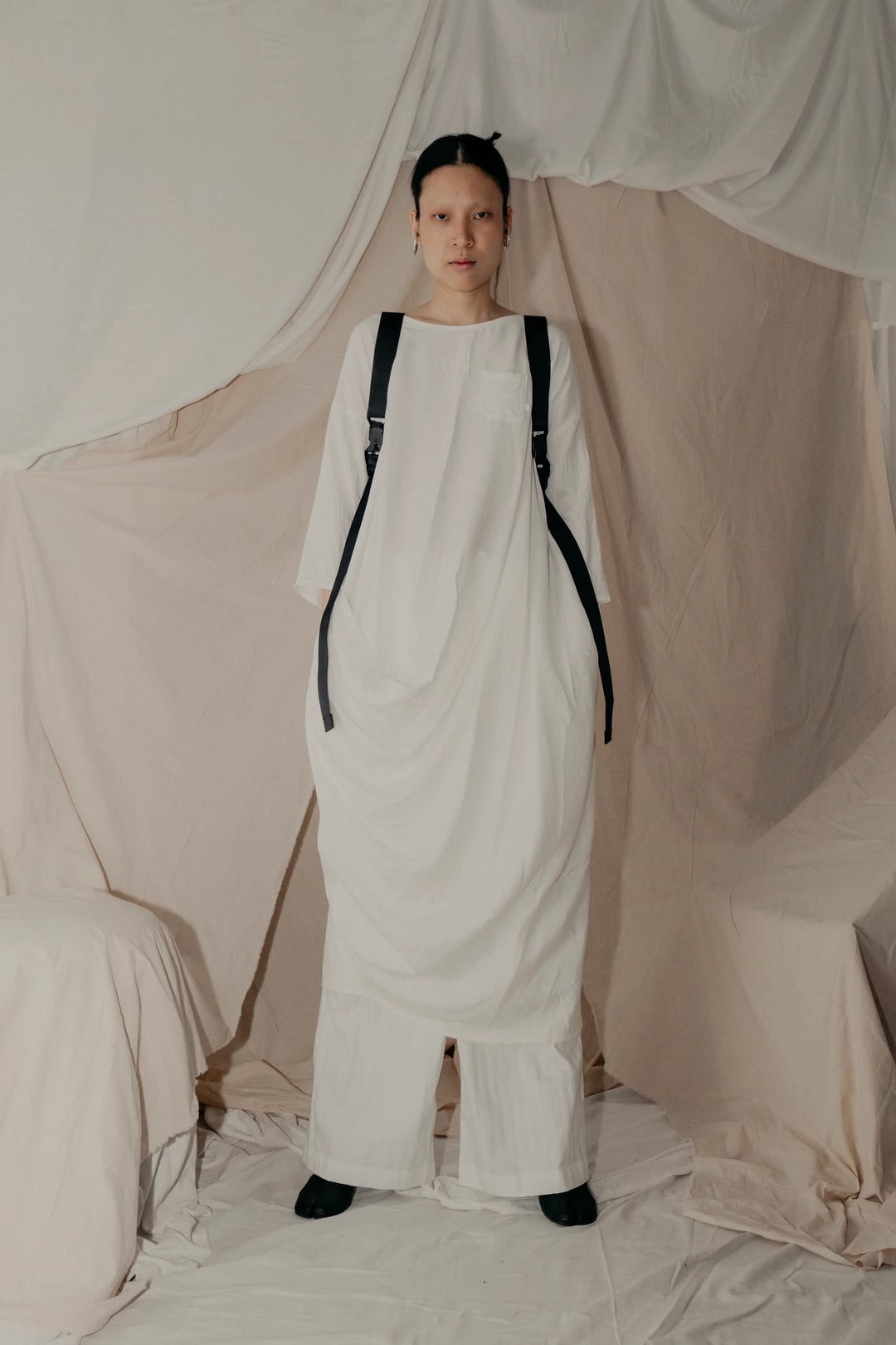 Alms Bowl Dress - White