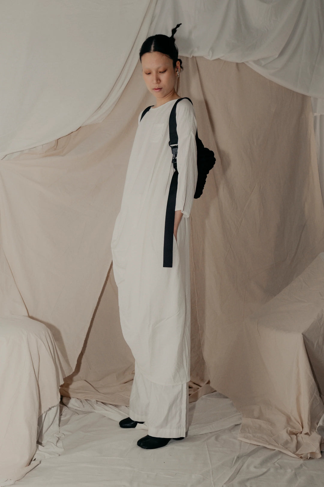 Alms Bowl Dress - White