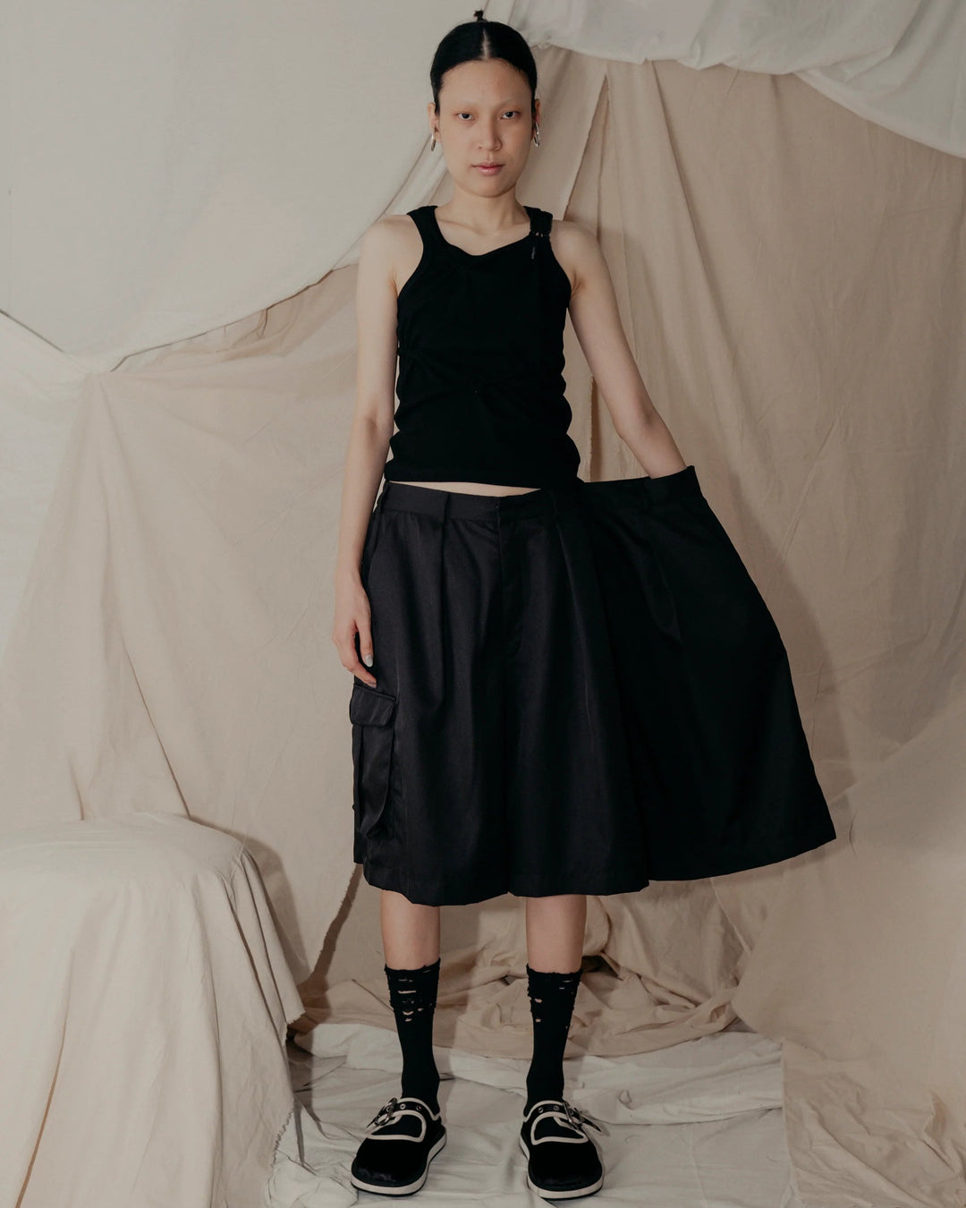 3 Kaki Kongfu Pants - Black