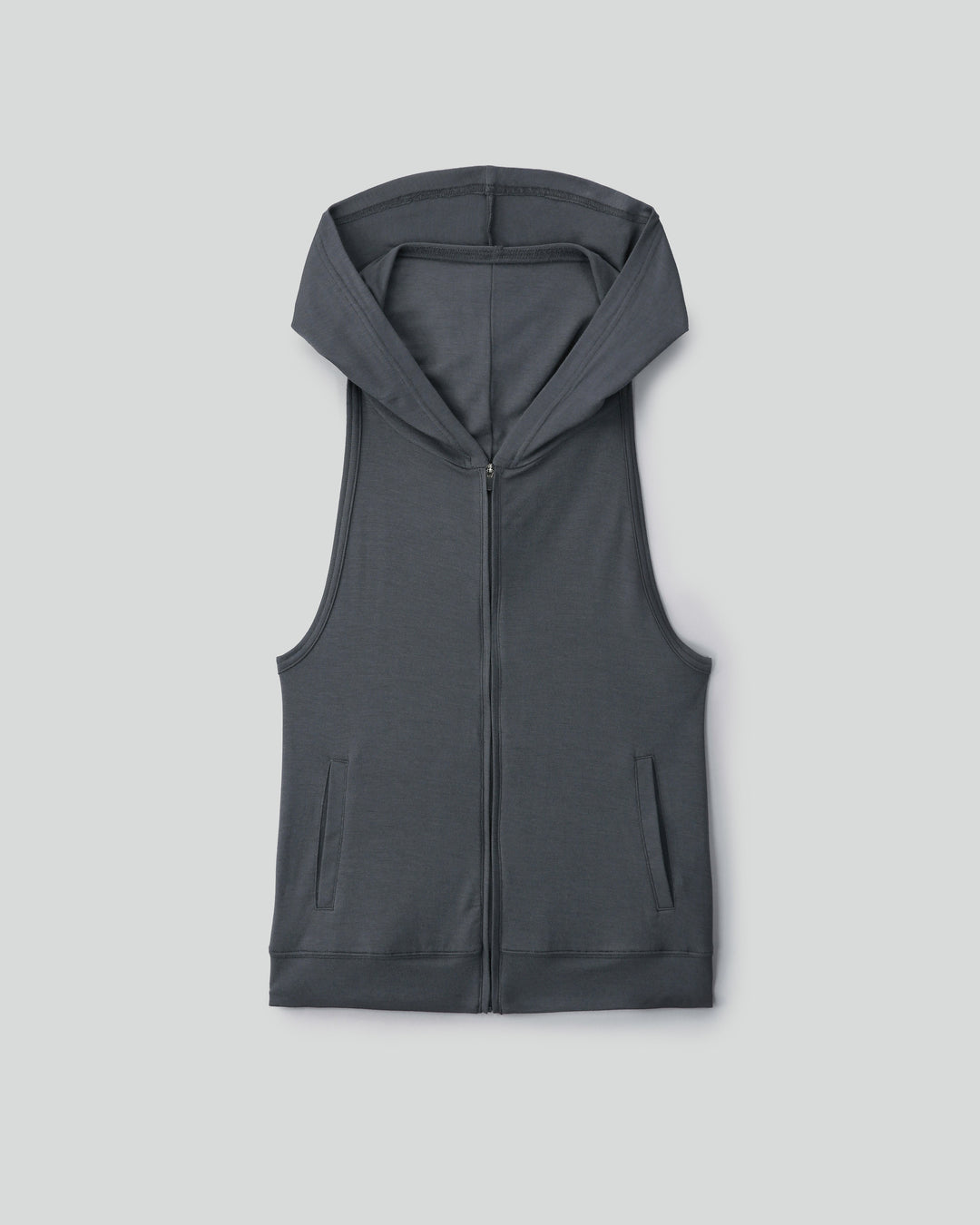 W / Zip - up Hooded Vest