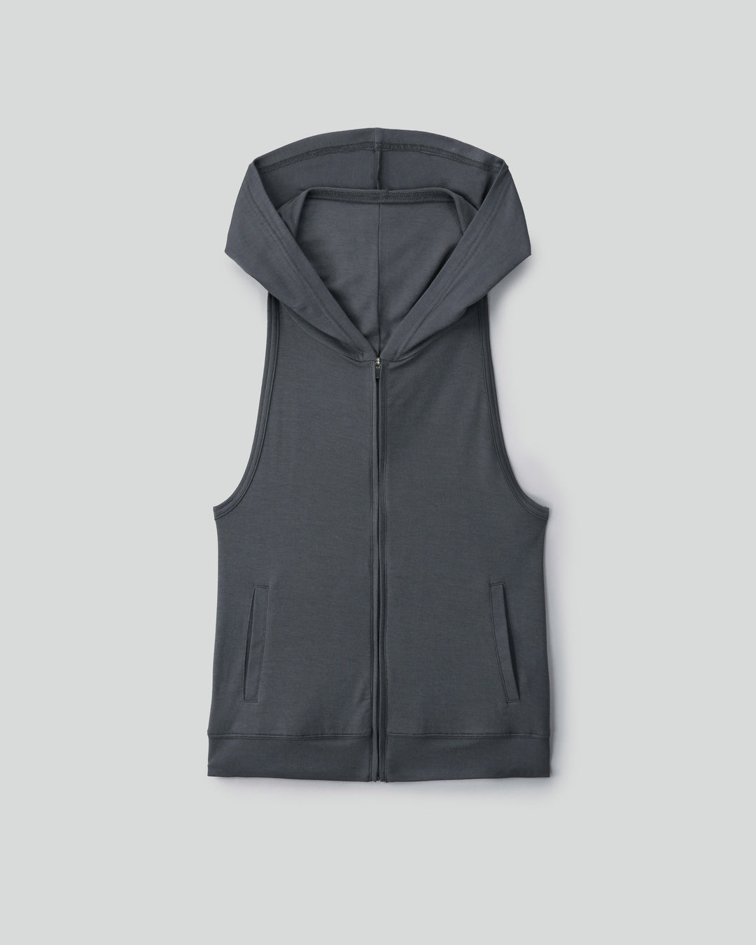 W / Zip - up Hooded Vest