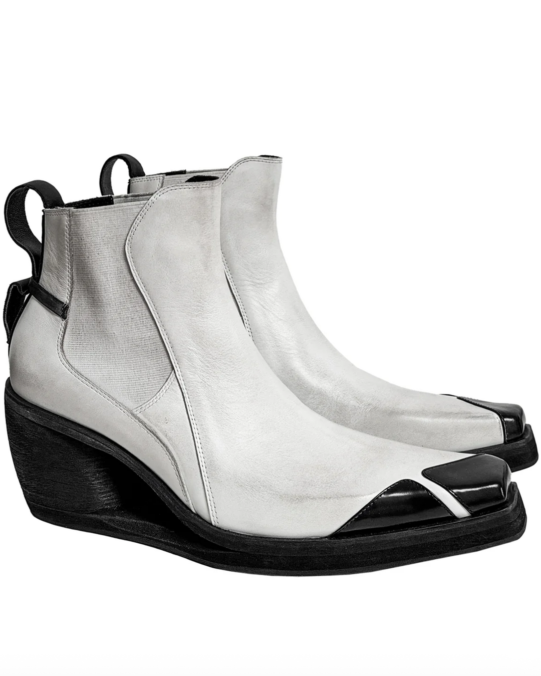 Dig Chelsea Boots "Black / White Rub"
