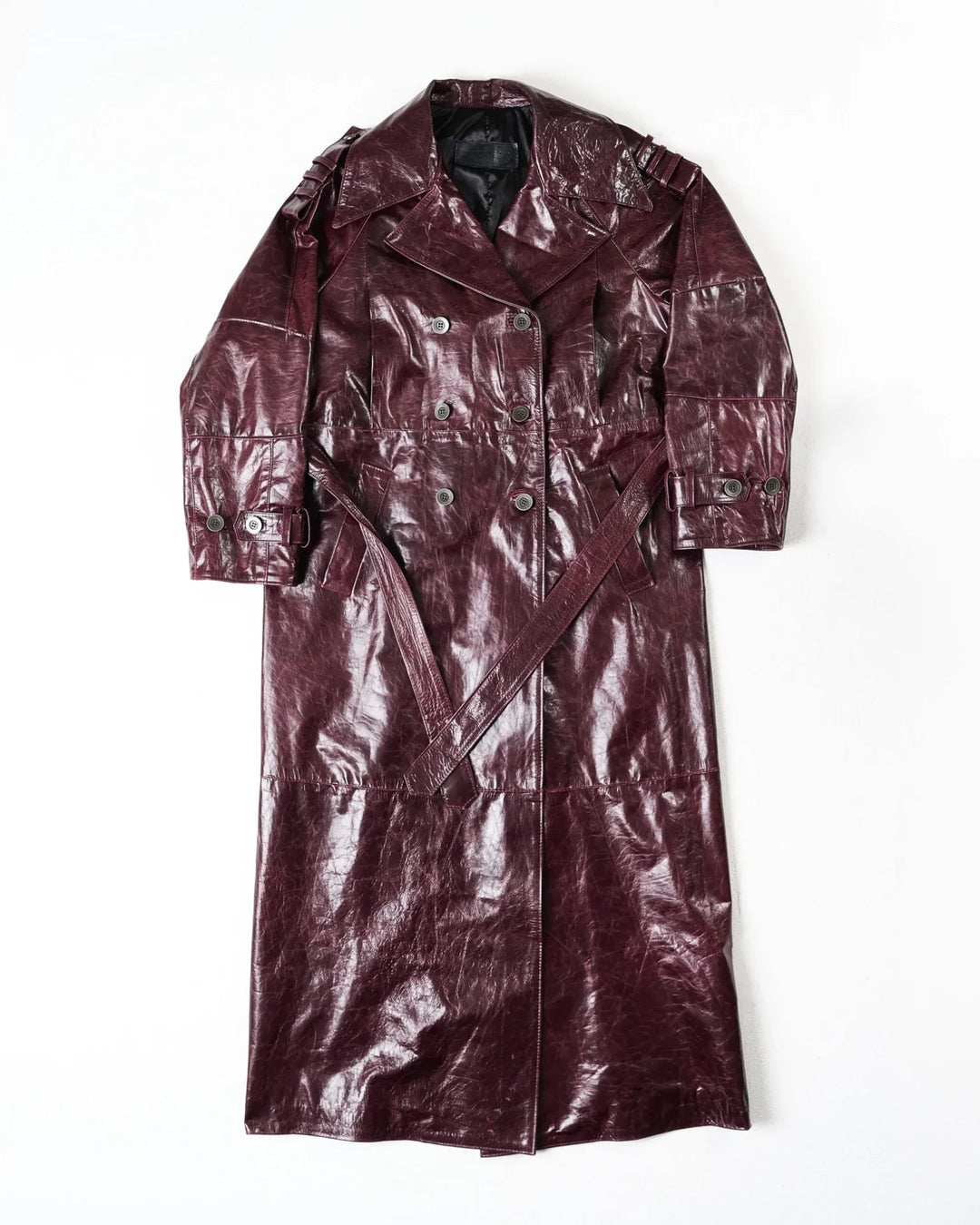 Unbreakable Burgundy Leather Coat