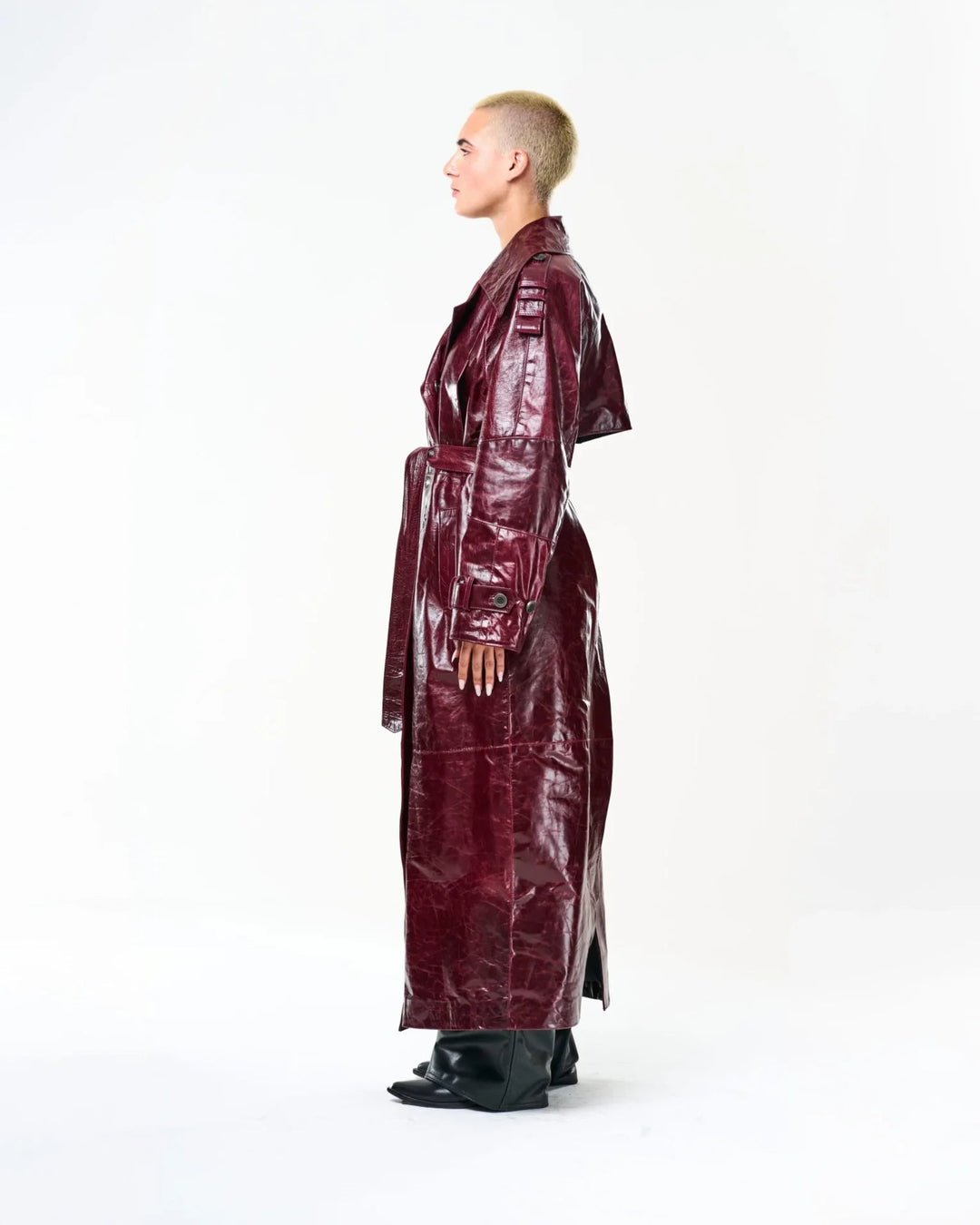 Unbreakable Burgundy Leather Coat