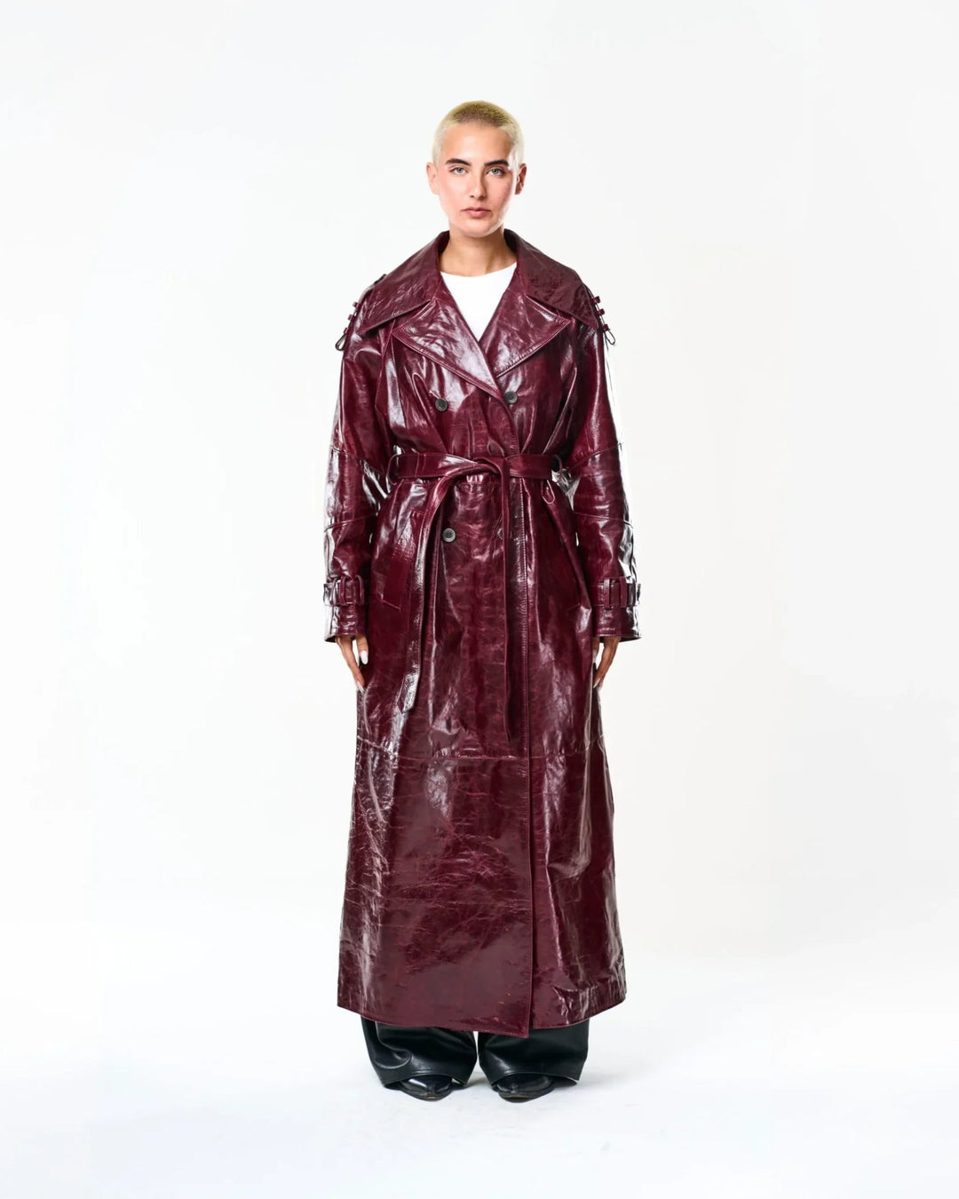 Unbreakable Burgundy Leather Coat